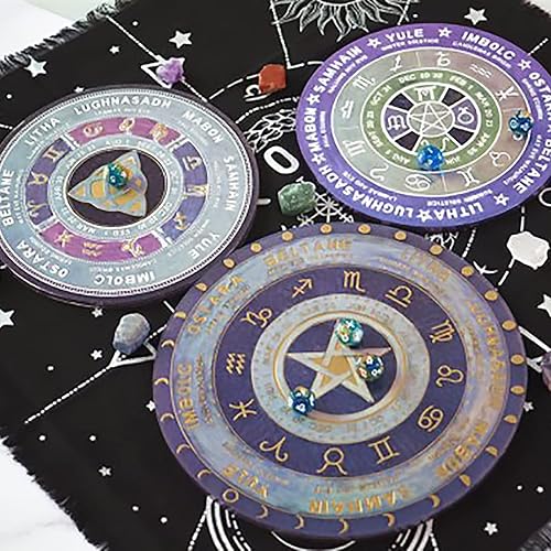 Miniatura 3 de Moldes de silicona de resina epoxi para alfombrilla de péndulo, posavasos de rueda del año, brújula de constelación, herramientas de adivinación de