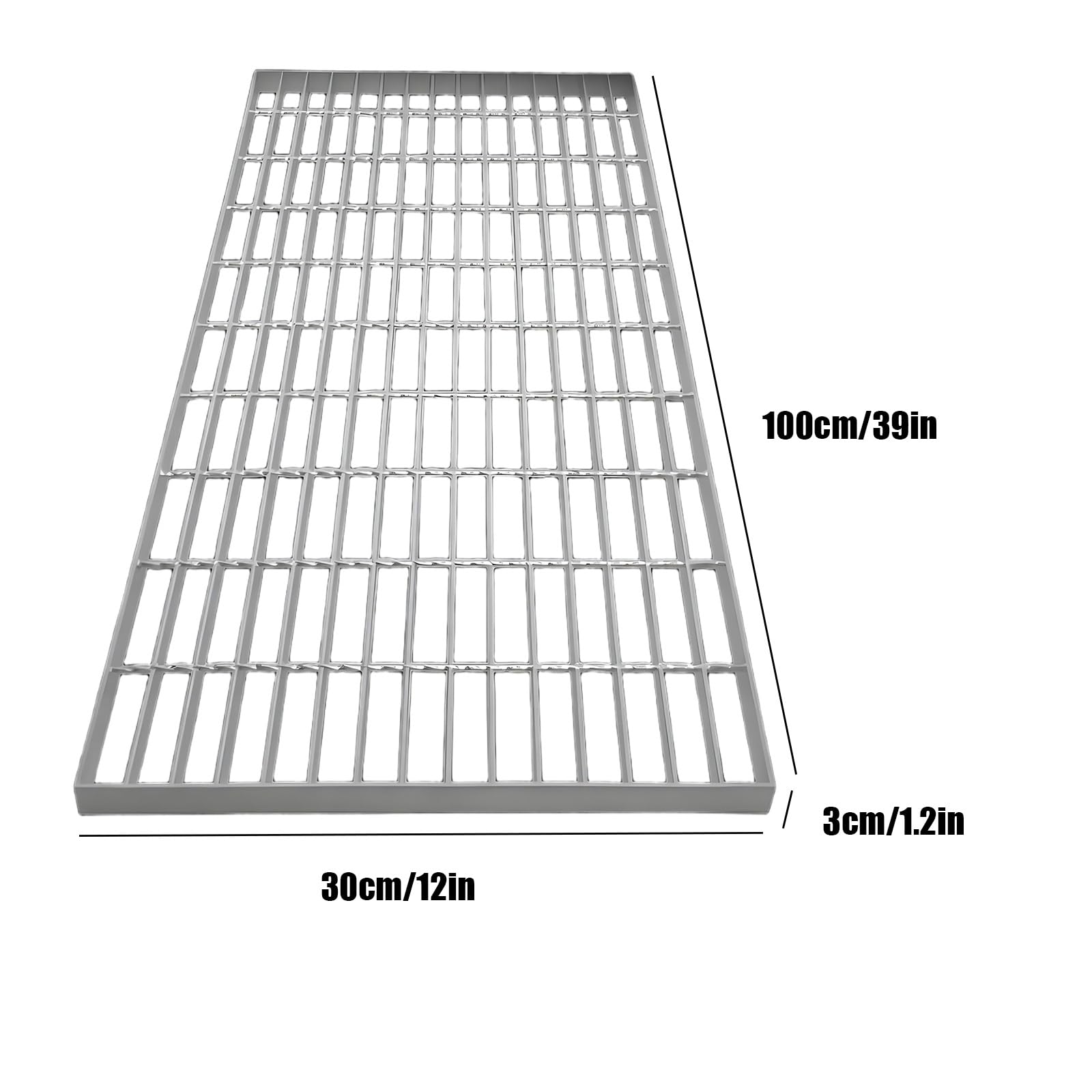 Rejilla de drenaje de acero galvanizado para exteriores, cubierta de drenaje de metal resistente y duradera, rejillas de drenaje para exteriores, para entrada, patio, garaje, alcantarillado, boquilla