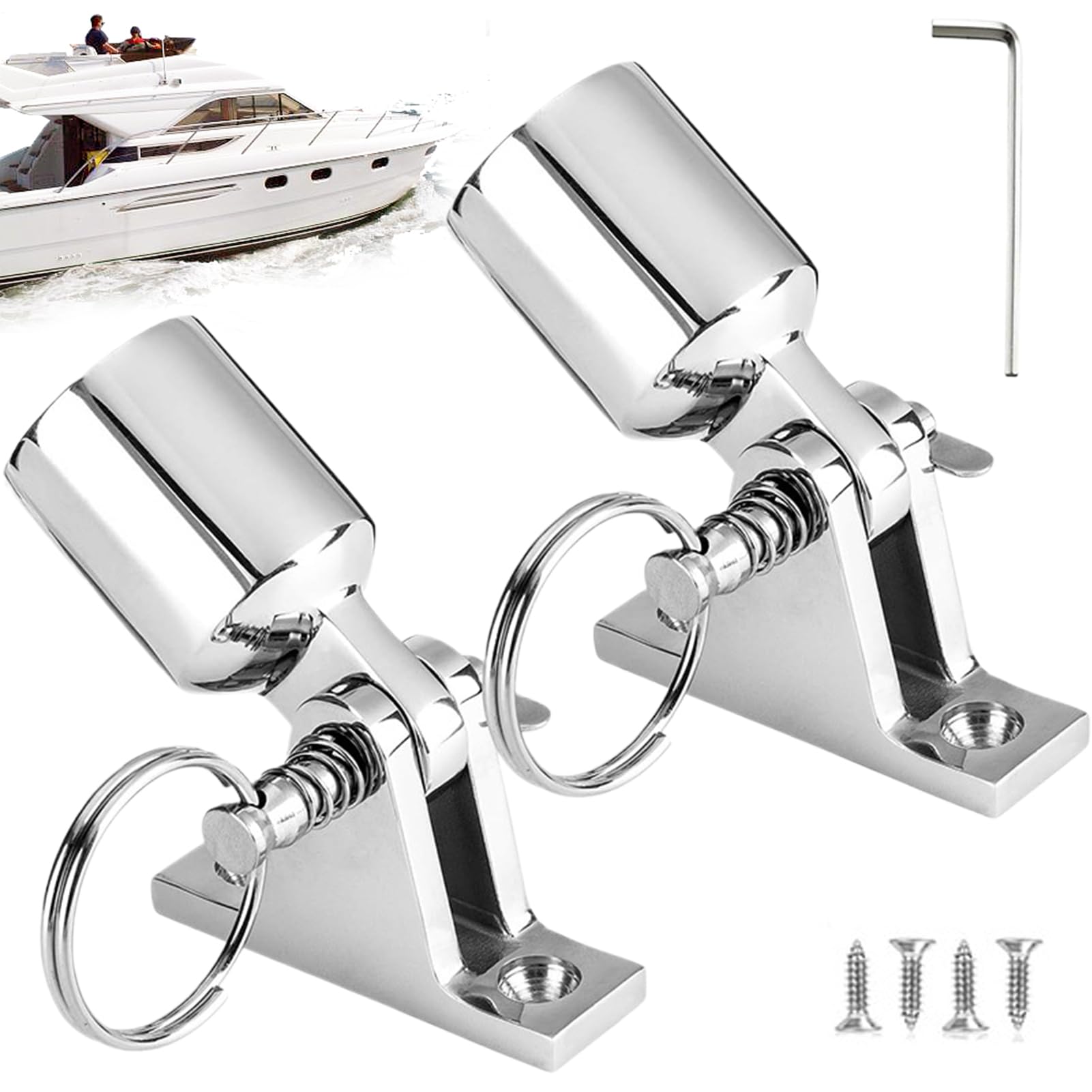 Quincaillerie pour pont de bateau bimini support supérieur et embouts oculaires