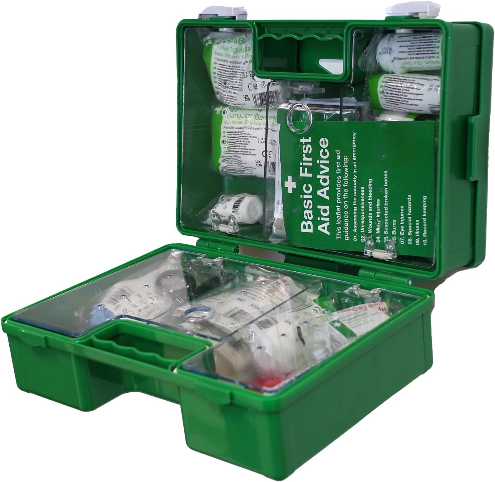 EVAQ8 British Standard Compliant UK Work First Aid Kit in Deluxe Box for Office Environments