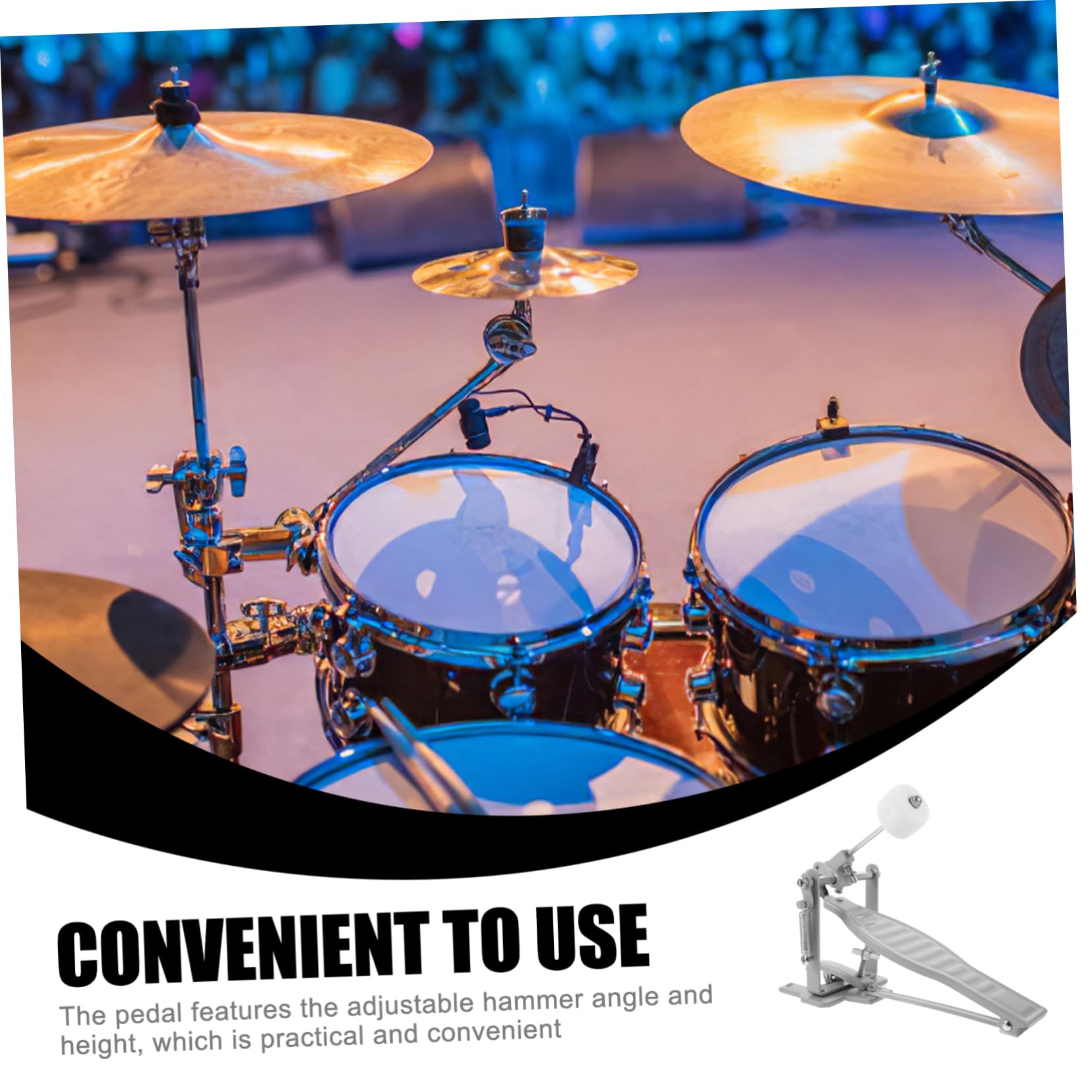 GOOHOCHY Elegant Appearance Drum Pedal Accessory Drum Set Kick Pedal Boys and Girls Replacement