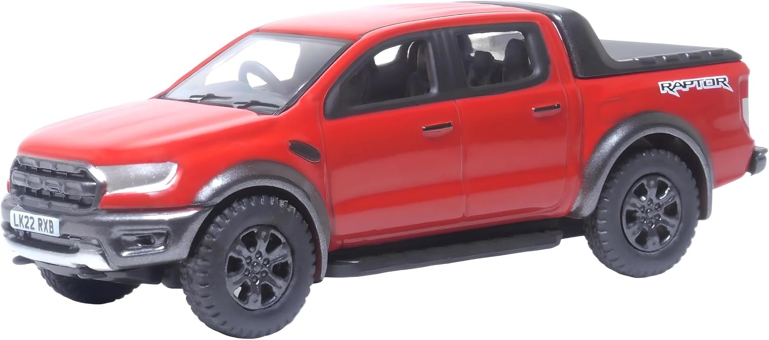 Collectibles Oxford Diecast Ranger Race Red Pick Up Truck 1:76 Scale 76FR002