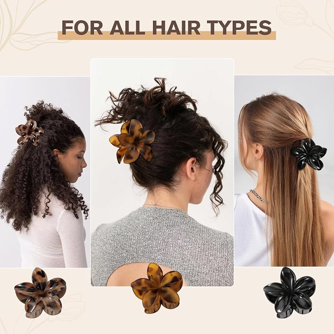 6 Clips para el cabello tipo flor para mujer miniatura 6