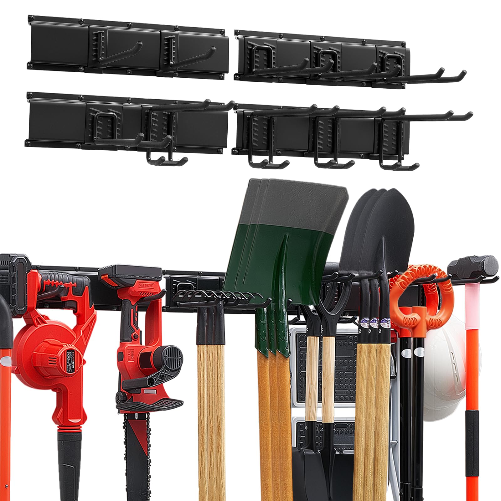 VEVOR Porte-Outils de Jardin Mural 1676,4 mm Support Mural Outils 363 kg