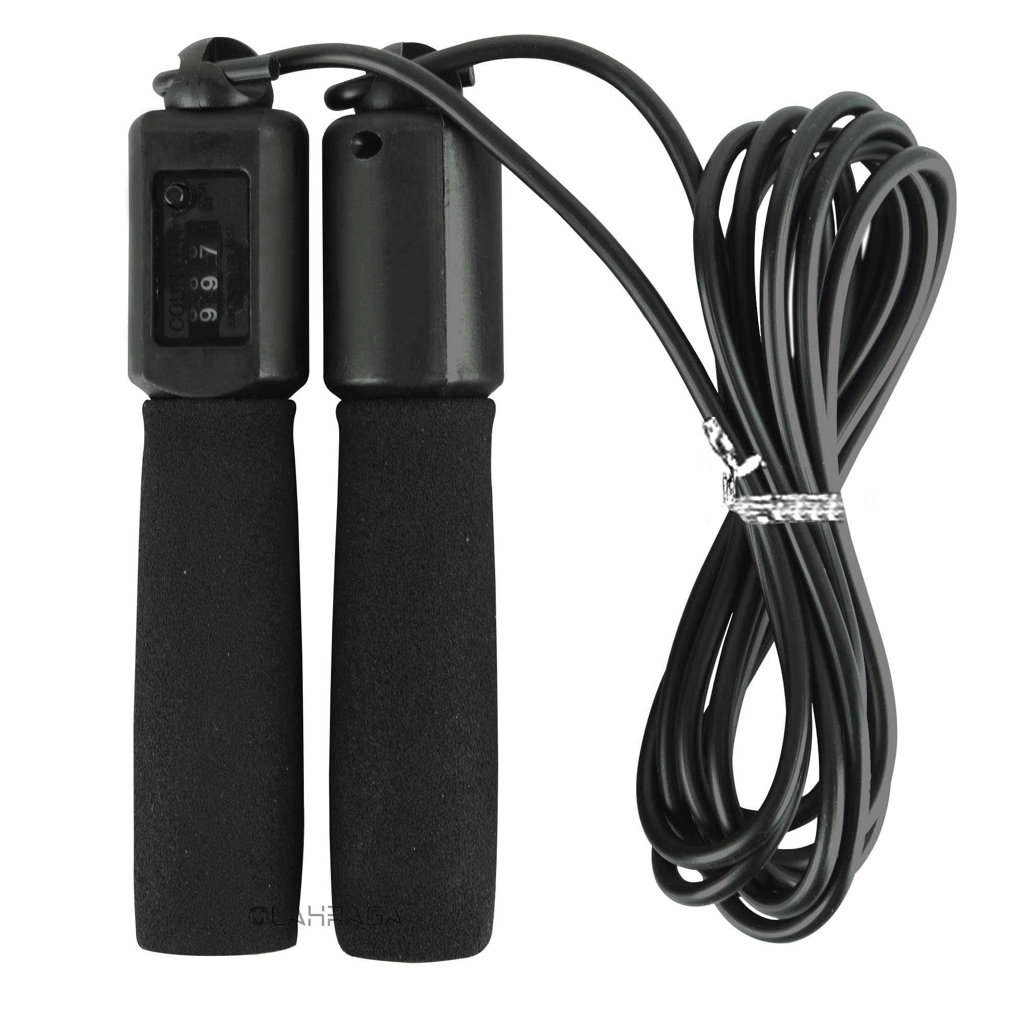 OLAHRAGA Plastic Adjustable Jump/Skipping Rope with Counter for Fitness Exercise Training for Men, Women, Kids, Girls (Black)-image-31