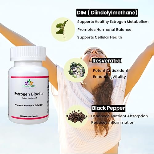 Miniatura 6 de Bloqueador de estrógeno - Bloqueador de estrógeno natural con DIM - Apoya el metabolismo saludable del estrógeno y la salud celular - 120 cápsulas