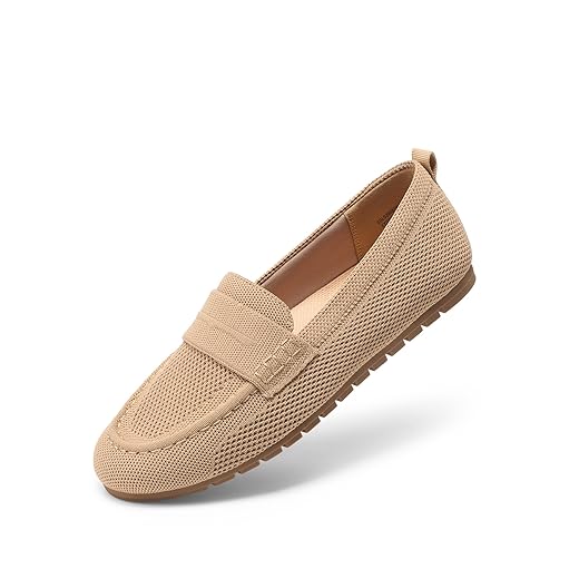 DREAM PAIRS Loafers for Women Penny Knitted Loafer Casual Comfortable Slip On Flats Work Business Walking Shoes