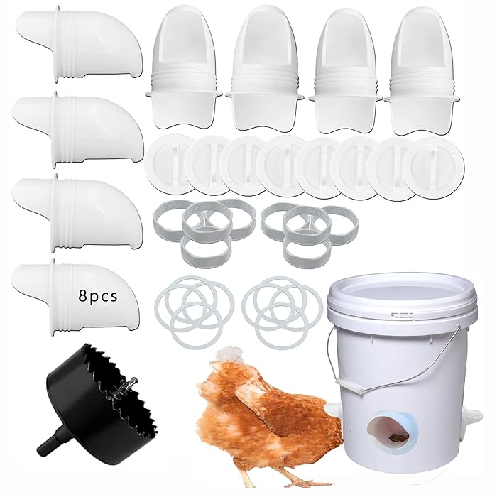 Buy DIY Poultry Feeder,PVC Ports Gravity Feed Chicken Feeder,Automatic