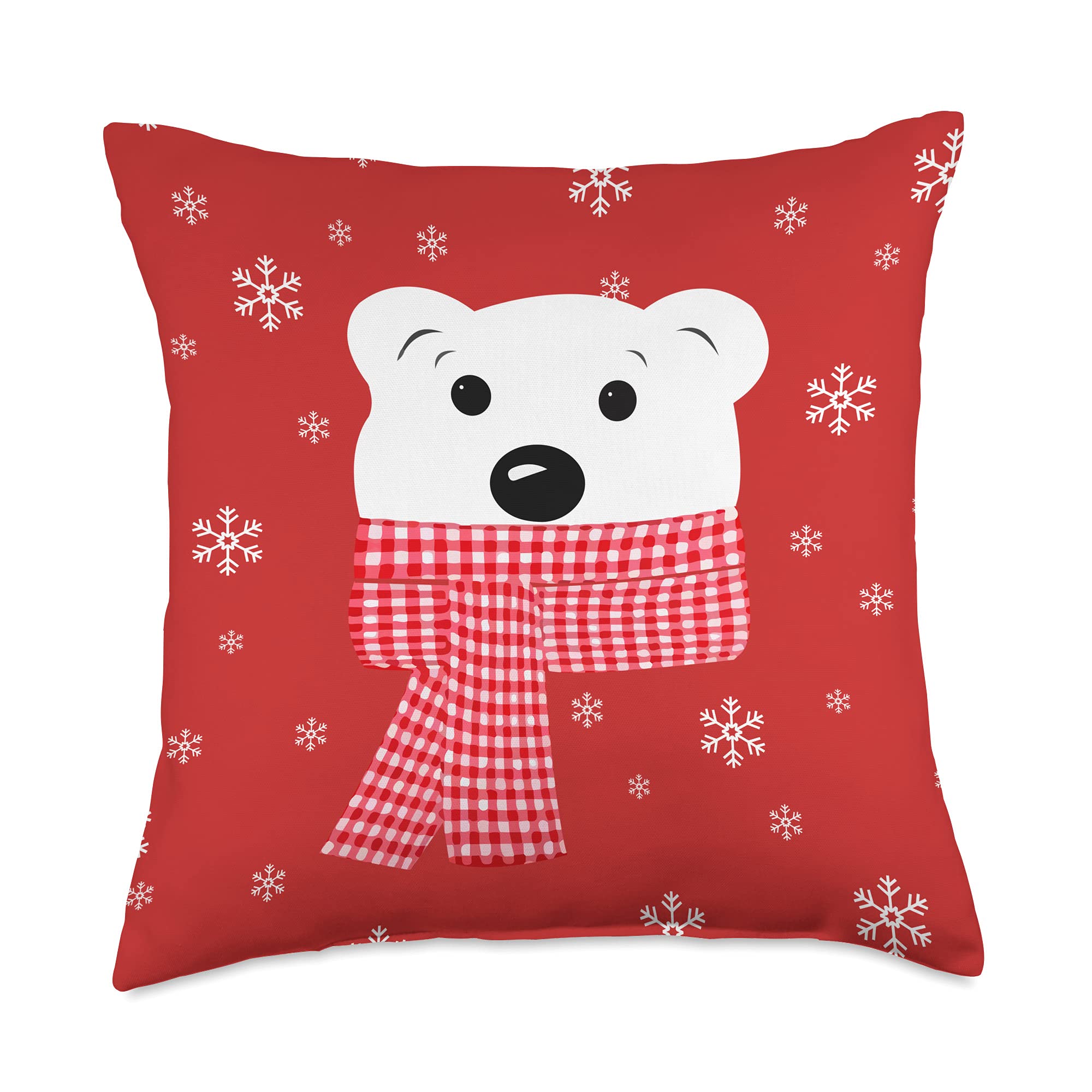 polar bear throw pillow