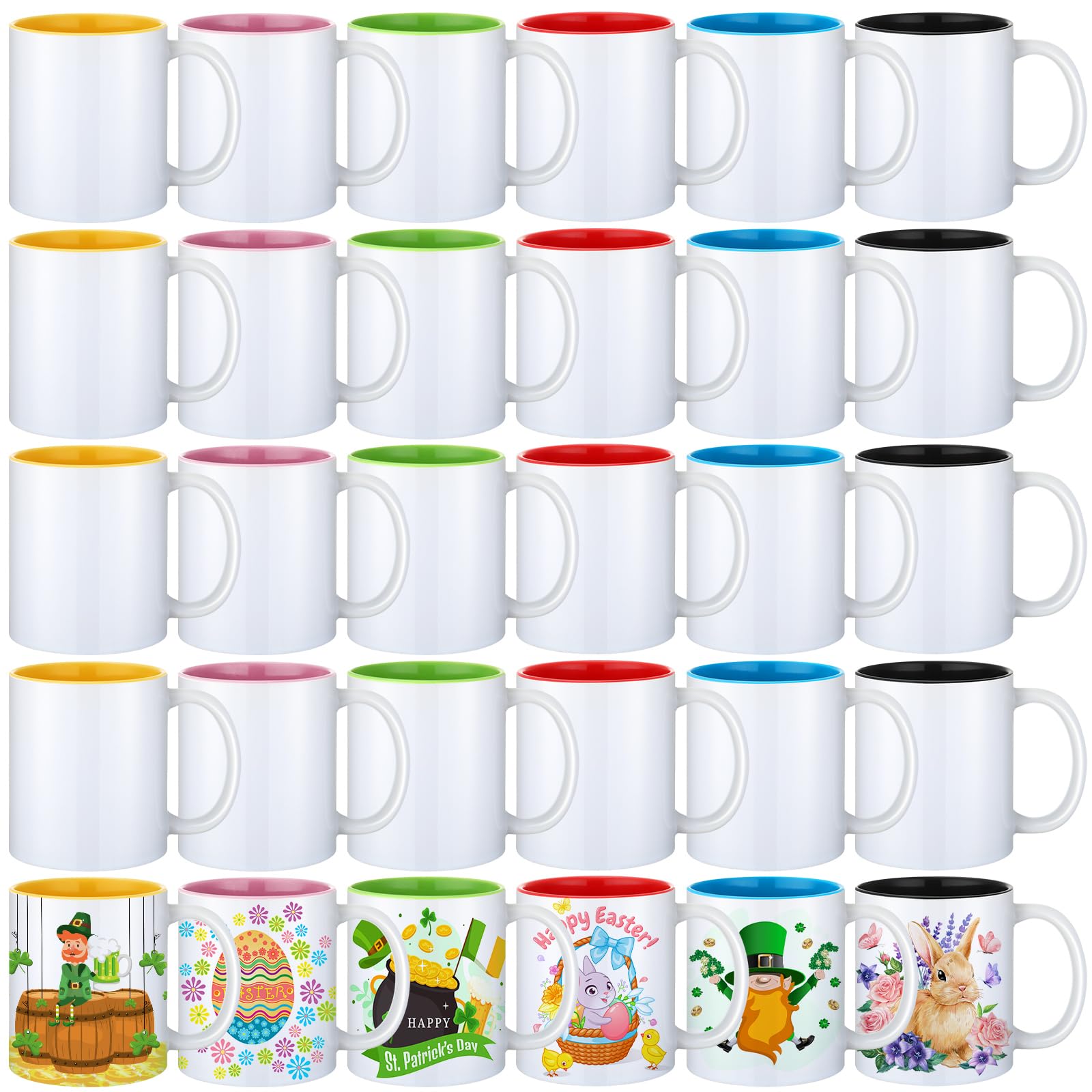 21 Pcs Sublimation Mugs 