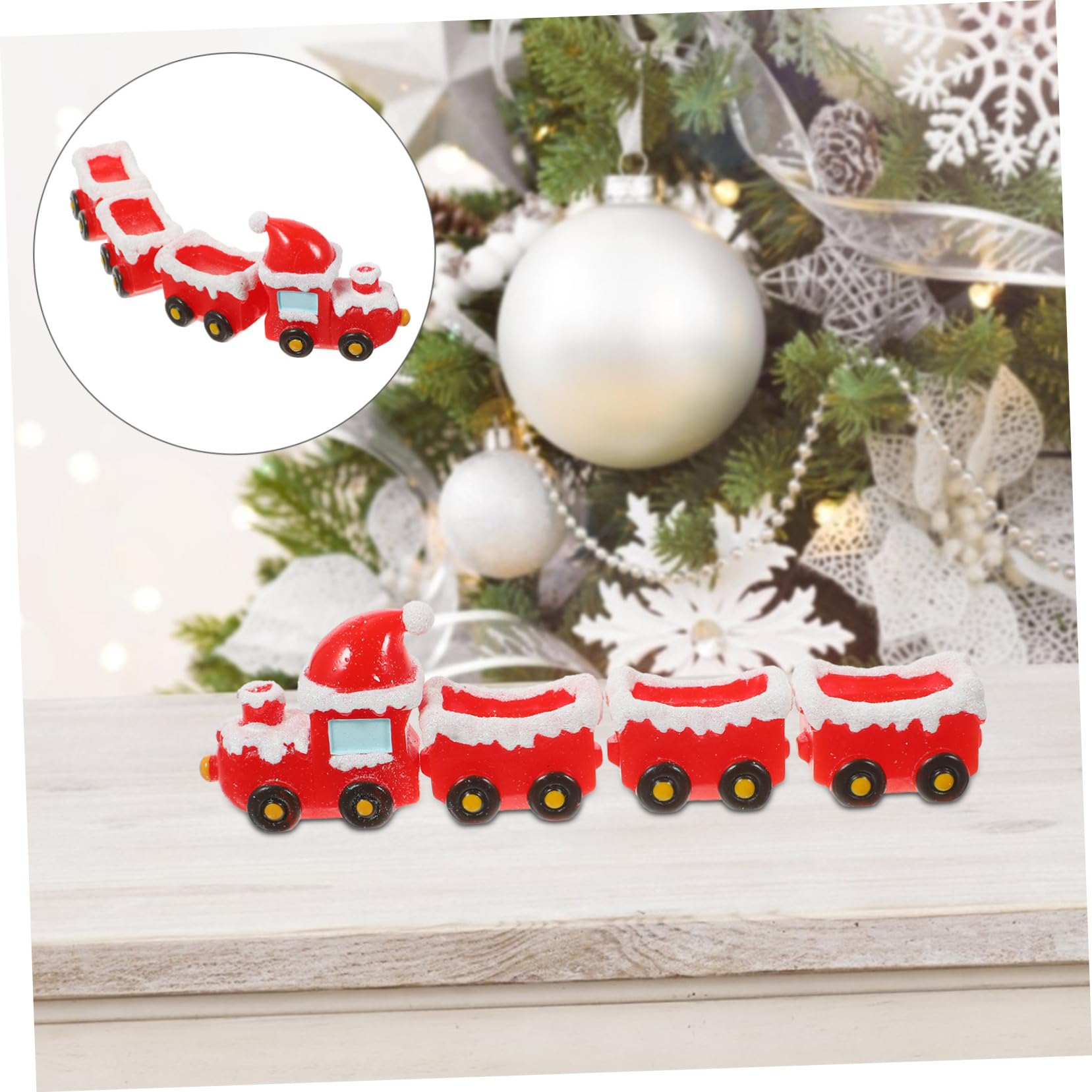 SOLUSTRE 5 Set Di Ornamenti Natalizi Per Treni Decorazioni Natalizie Per La Natività Statuette Decorazioni Natalizie In Miniatura In Miniatura Accessori Per