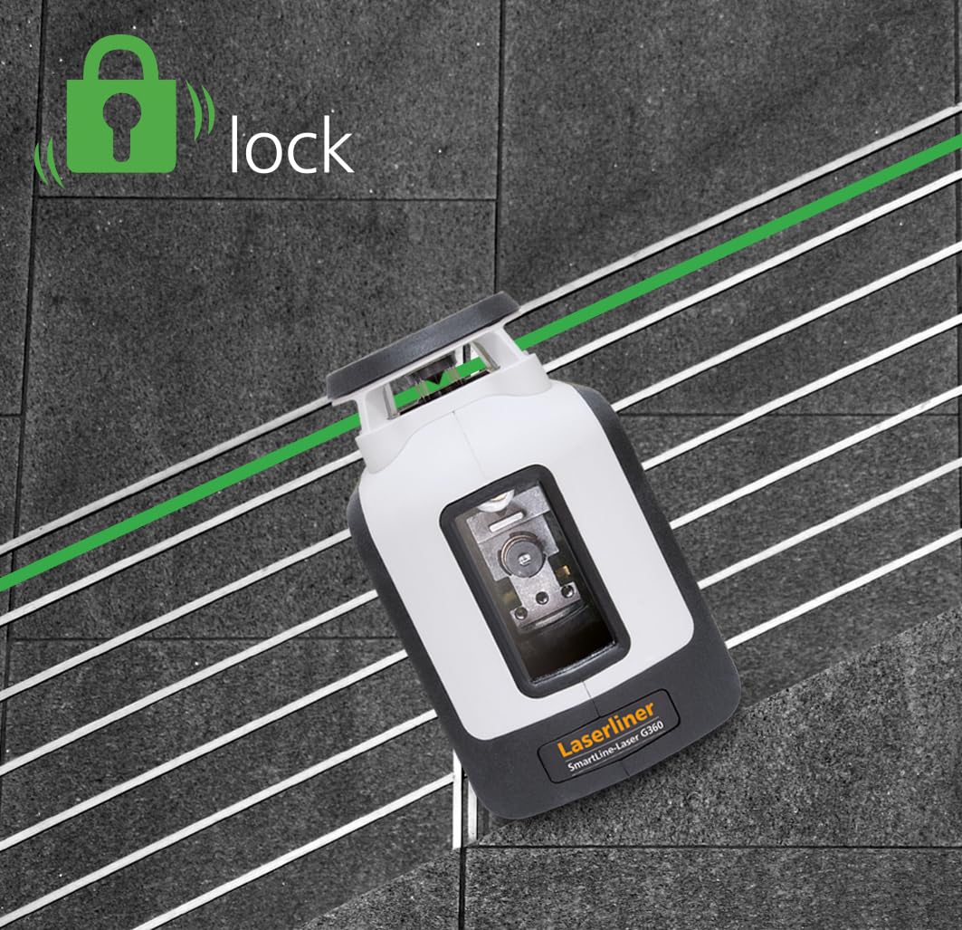 Laserliner Laser de Lignes 360° SmartLine G360 Vert | Trépied de 150 cm, Usage Intérieur et Extérieur, Récepteur Portable, Portée de 40 m, Lignes Croisées