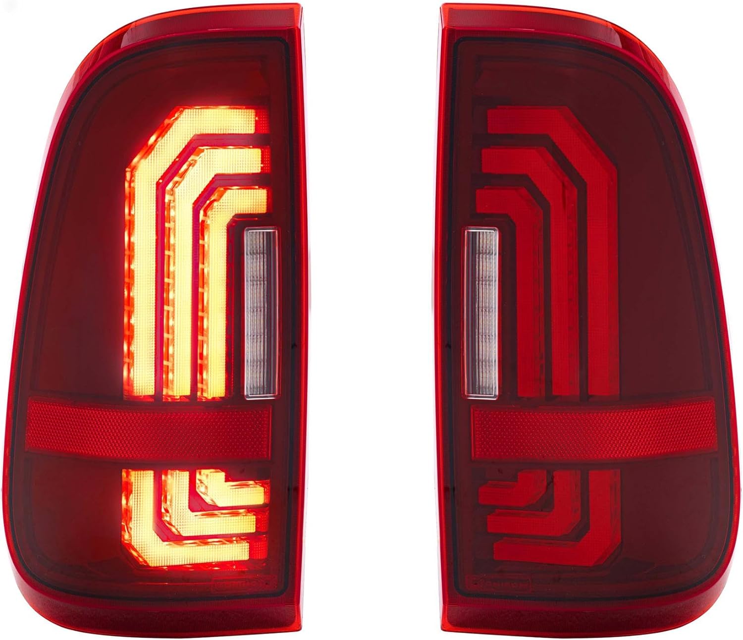 Morimoto XB LED Taillights Fits Ford Super Duty 99-16, Plug and Play Taillight Assemblies (Red)