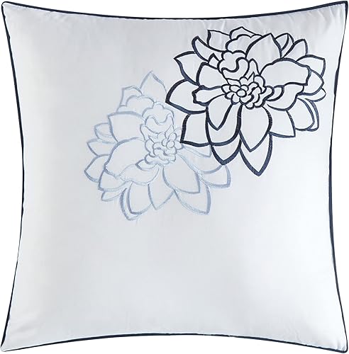 Miniatura 5 de Chic Home Malea - Juego de edredón y edredón de 12 piezas con estampado floral contemporáneo en una bolsa, juego de sábanas y fundas de almohada