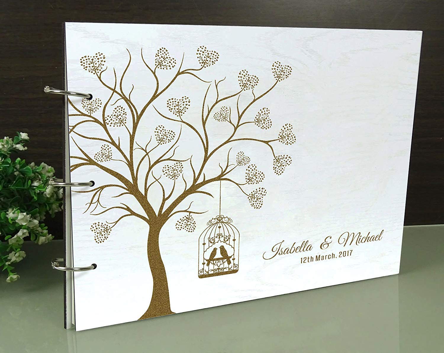 Darling Souvenir Personalisierte Holz Holz Hochzeit Gästebuch Baum Design Einzigartige Beratung Buch Custom Rustic Gästebuch