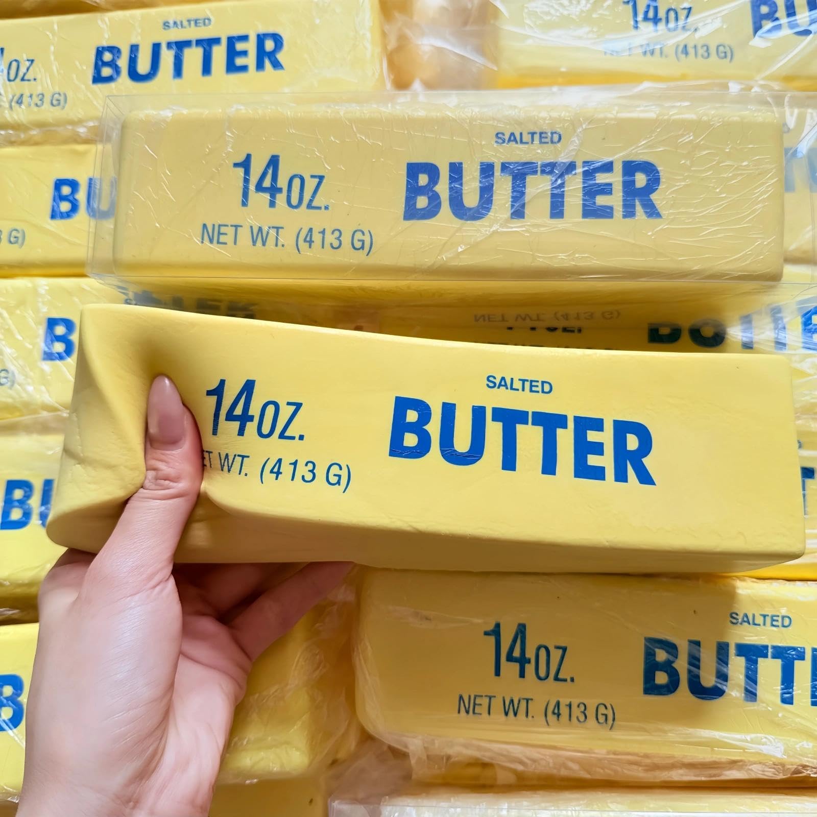Photo 1 of 2 PCS 14Oz Giant Butter Squishy, Big Slow Rising Squishy Sticks, Realistic Food Squishies Squeeze Toys for Stress Relief Fidget and Desk Decor