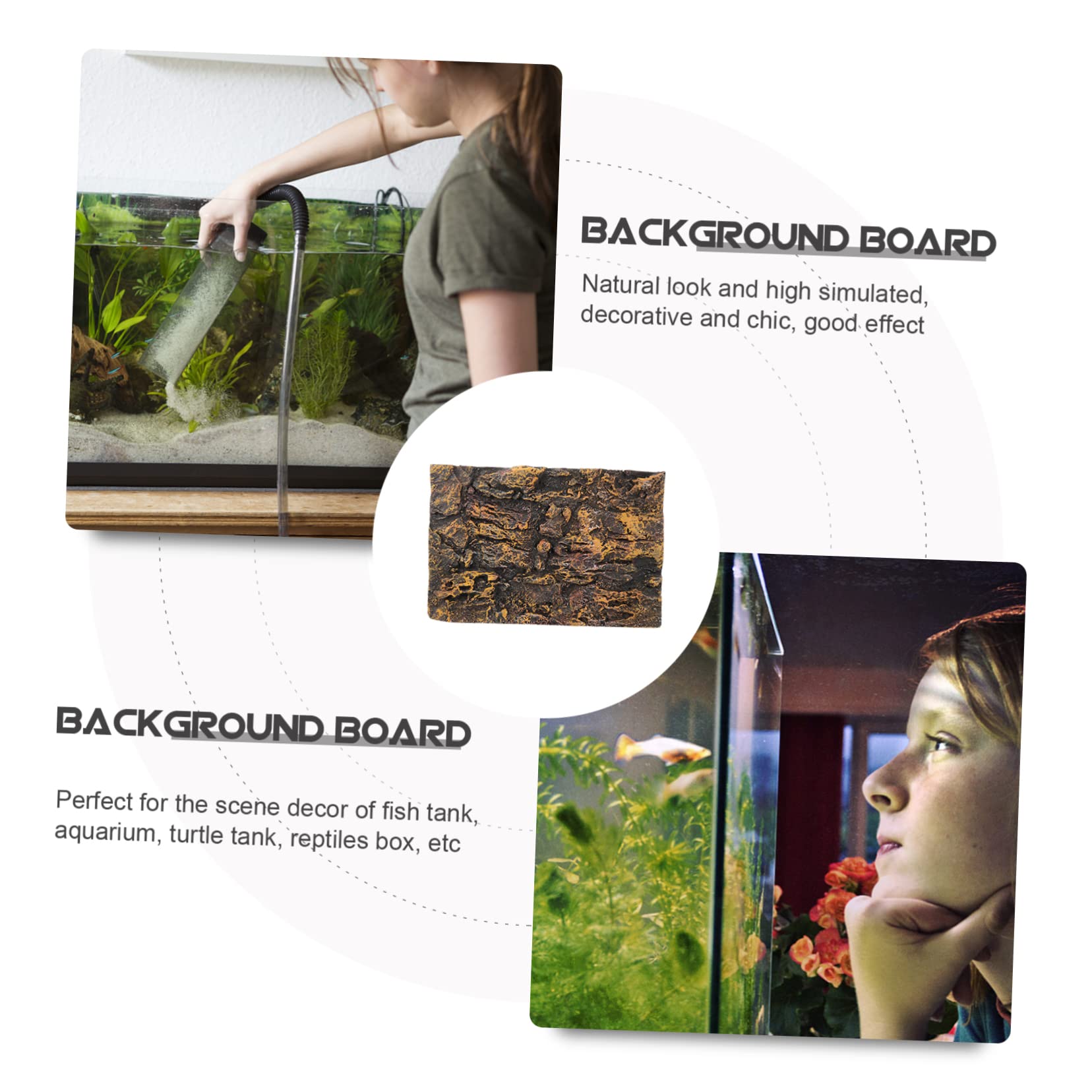 Abaodam 10piezas Fondo Decorativo para Acuarios y Terrarios Diseño De Rocas para Tanques De Reptiles y Peceras Fácil Instalación Resistente Olores para Tortugas y Reptiles