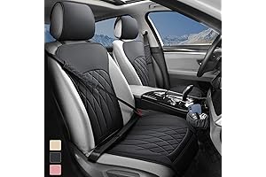 2 Pack Leather Sideless Black Universal Car Seat Covers