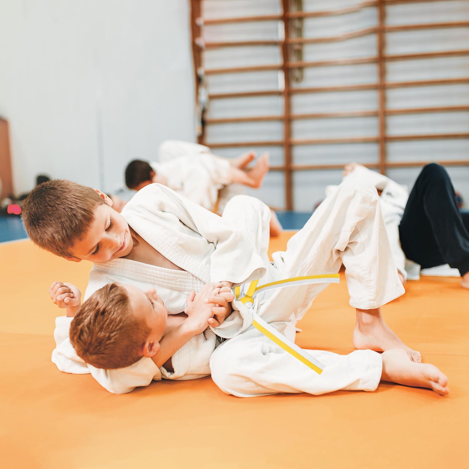 Cinturón de Judo Blanco Amarillo, Cinturón de Karate 260 cm, Cinturón de Taekwondo, Adecuado para Principiantes o Atletas Profesionales en Judo, Taekwondo, Karate, Aikido, Wushu