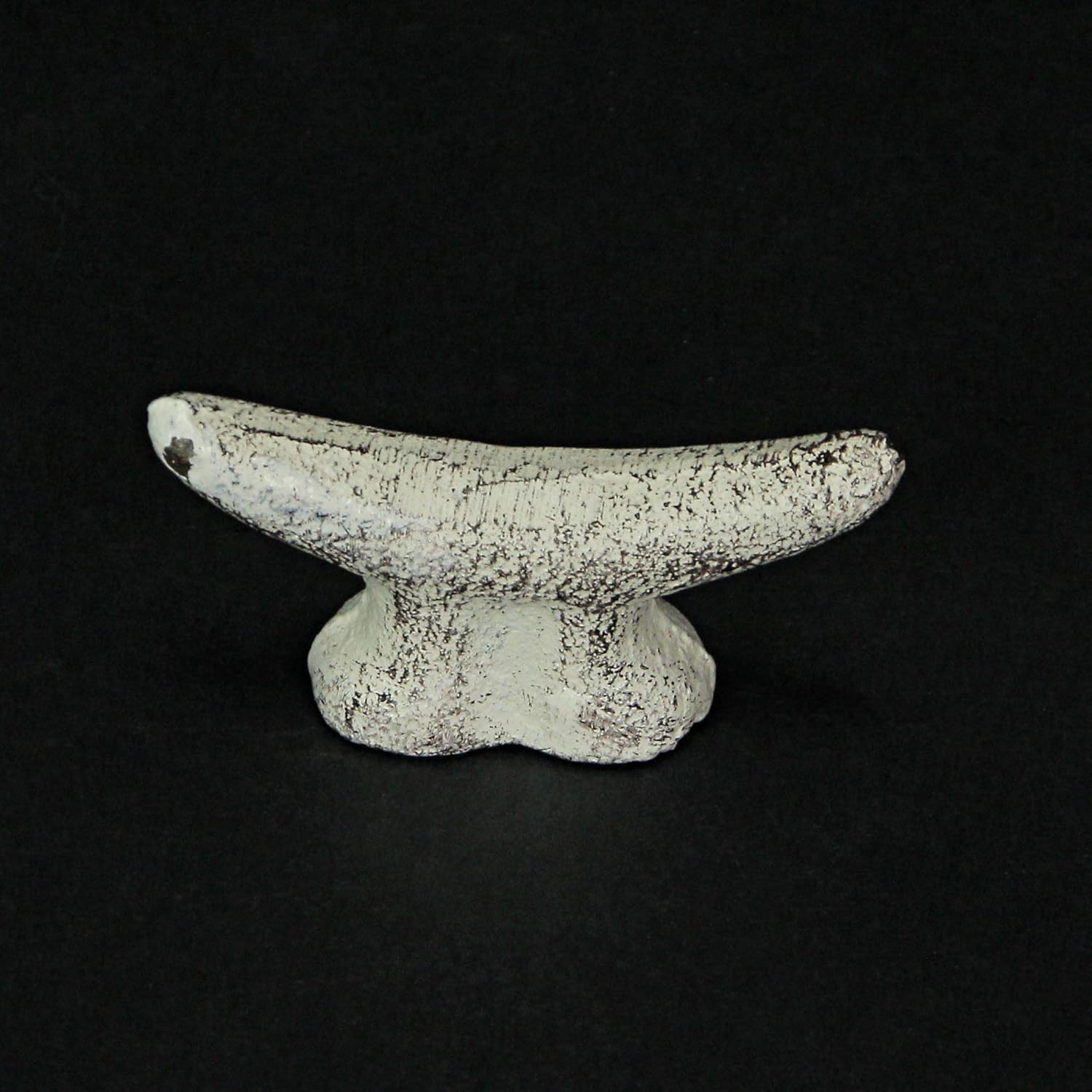 Zeckos Set of 6 Antique White Cast Iron Boat Cleat Drawer Pulls: 2.5 Inches Long, Decorative Nautical Cabinet Knobs for A Stylish Coastal Accent to Your Home Decor