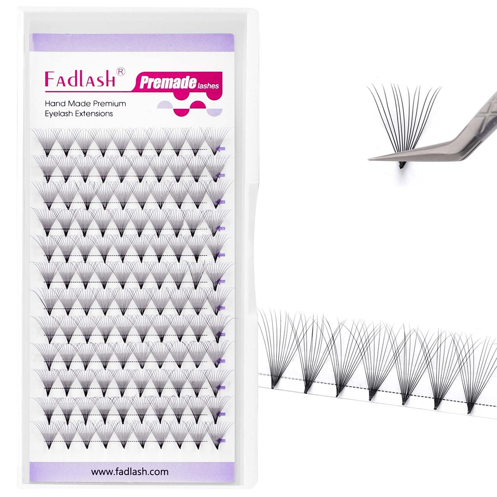 Volumen Ruso 10D 0.07mm C Curl 15mm Prefabricados Extensiones de Pestañas Volume Lashes Extension Ruso Pestañas — view 170