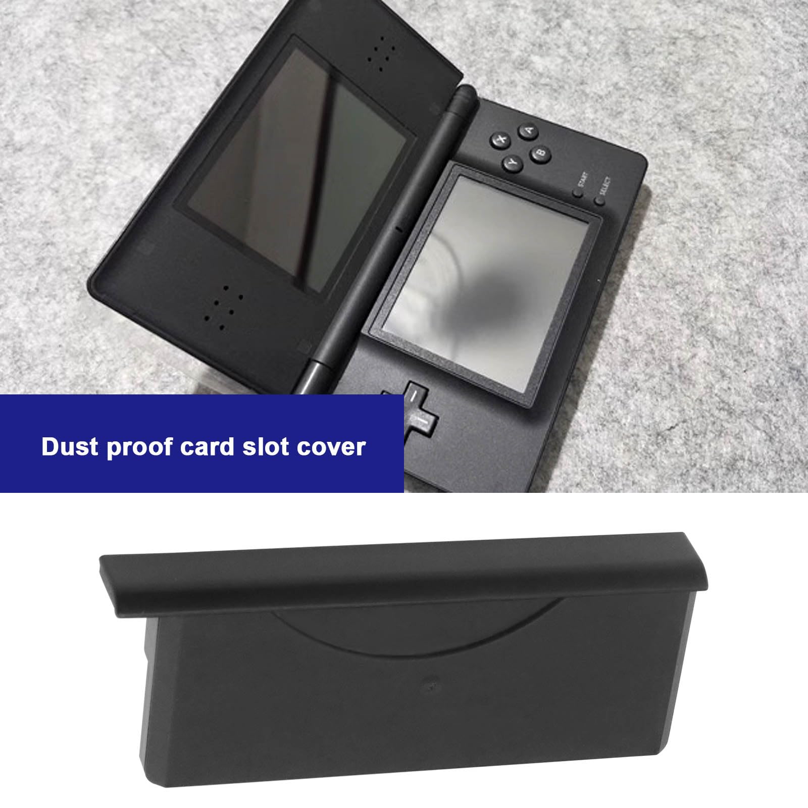 SG Store Cache Fente pour Carte 62x23mm Cache Anti-Poussière pour Console de Jeu Compatible avec DS Lite NDS Lite NDSL Remplacement Fente pour Carte Cache-poussière Capuchon Noir