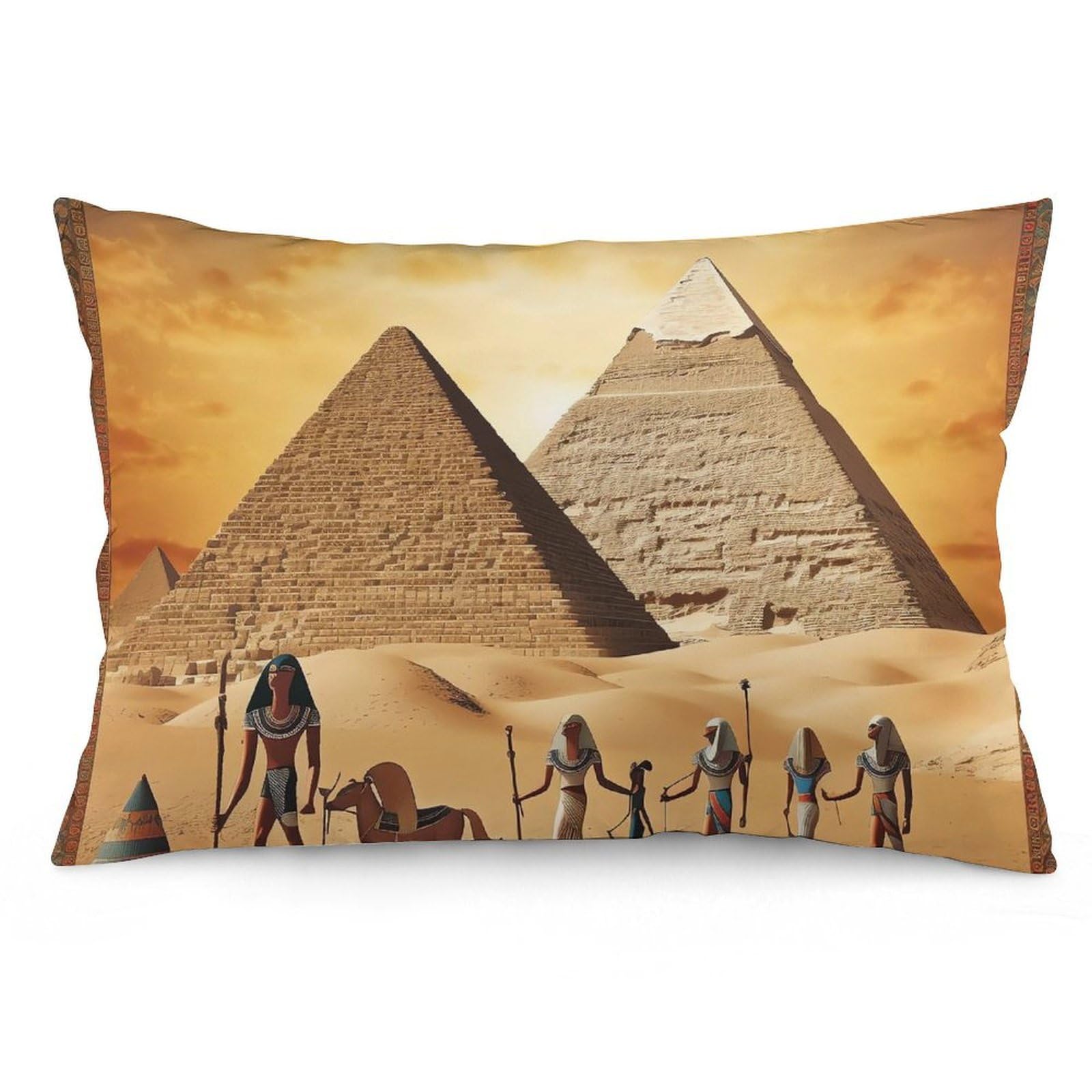 NTVOWPZO 2 Pack Decoration Throw Pillow Covers 12 "x20 Pillowcases Covers Ancient Egypt Pillowcases Modern Farmhouse Home Decor Sofa Cushions Covers for Couch Bed Living Room