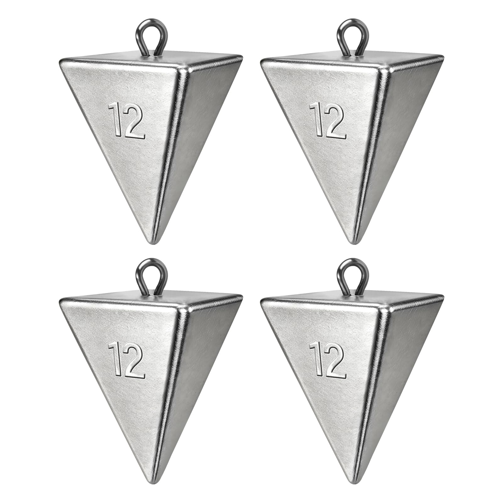 Alwonder Pyramid Sinkers Pesas de pesca, plomos de agua salada, plomo, plomo, para pesca de surf en el océano, equipo de pesca, aparejos de bagre, 1 onza, 1-3/4 onzas, 3 onzas, 4 onzas, 5 onzas, 6