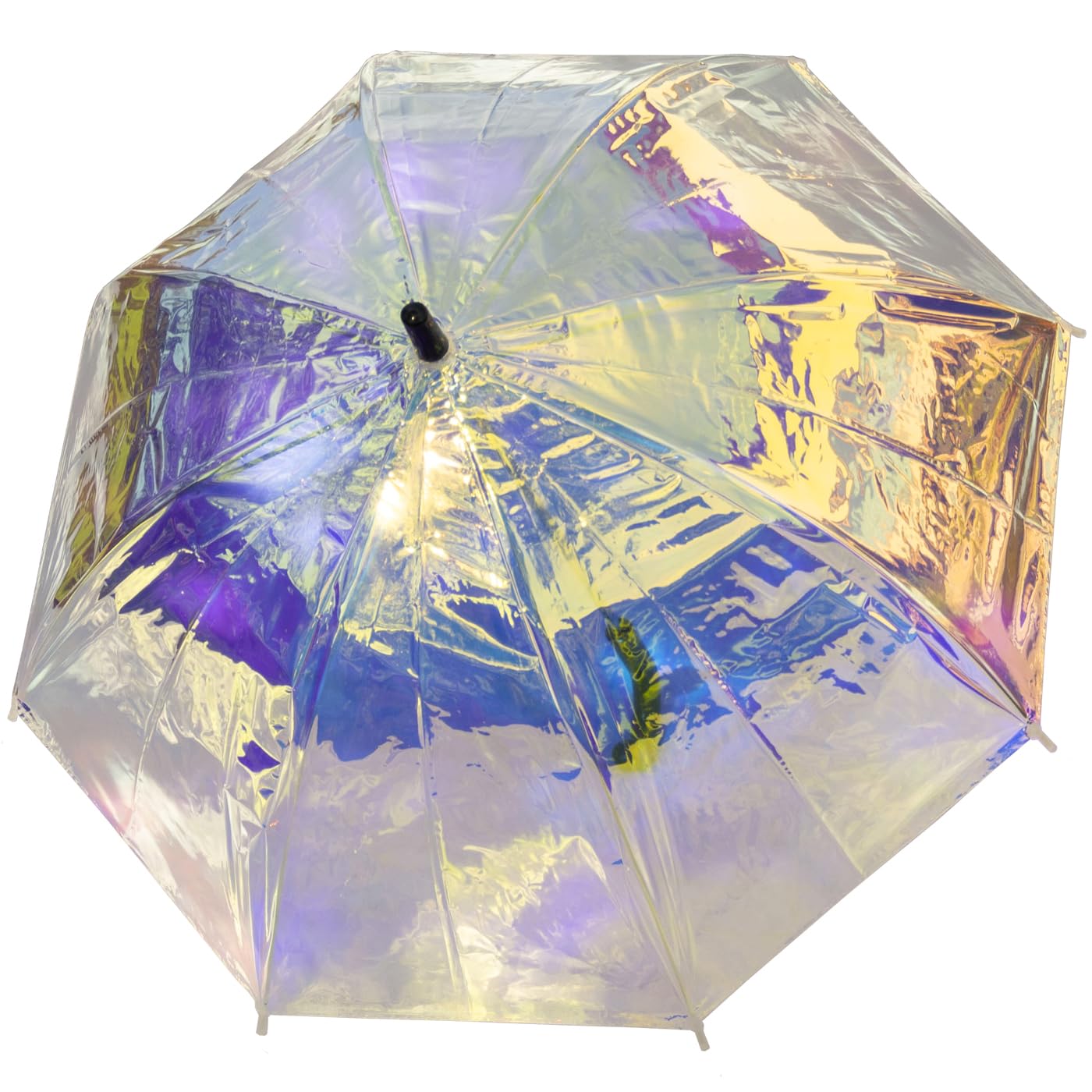X-brella Shiny Kids - Parapluie pour enfant - Parapluie cloche transparent irisé, Transparent/multicolore, 72 cm, Parapluie pour enfant avec ouverture manuelle