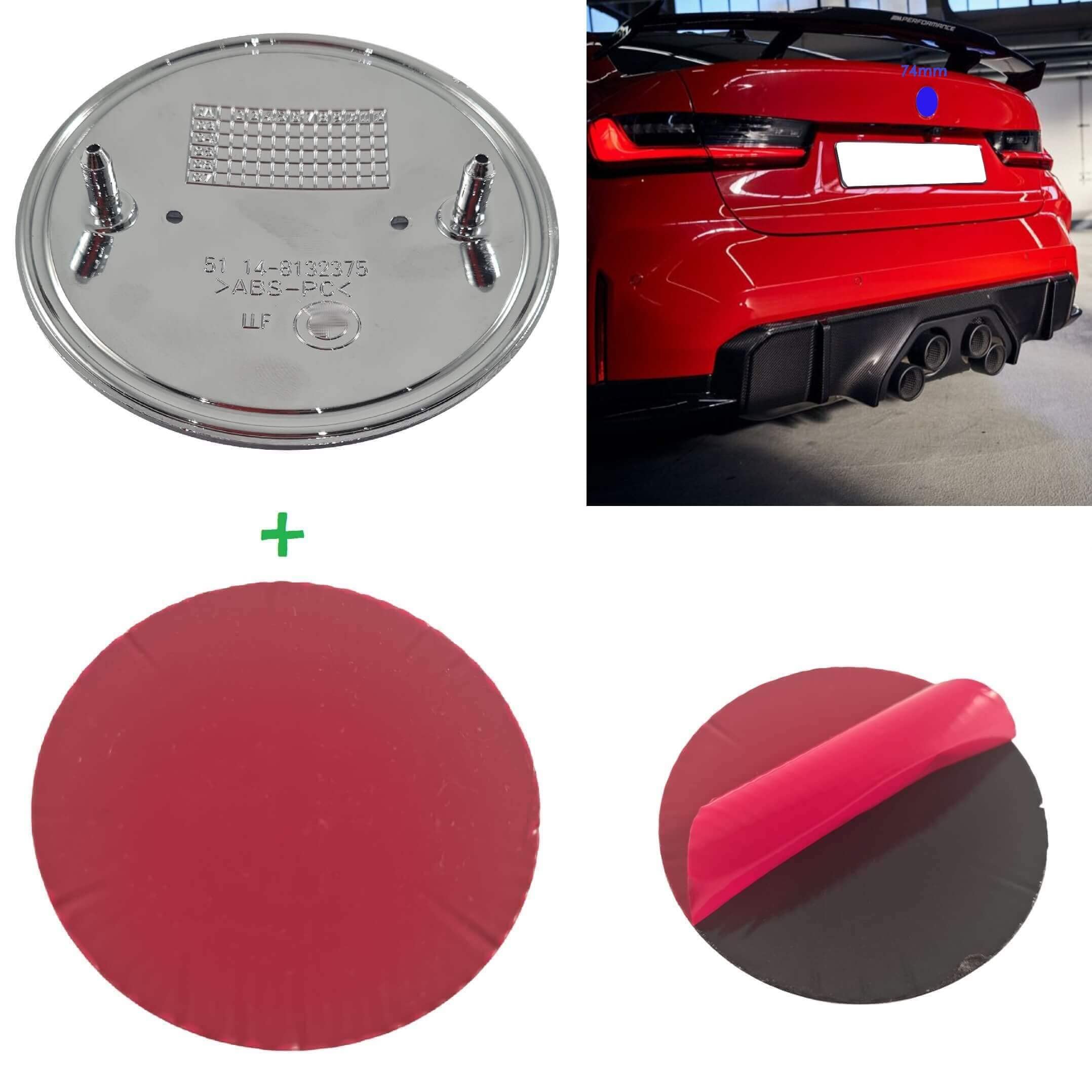 Emblema BMW Cofano E Bagagliaio 82mm Con Bandiera UK - Sostitutivo 51148132375 | Biomar Labs