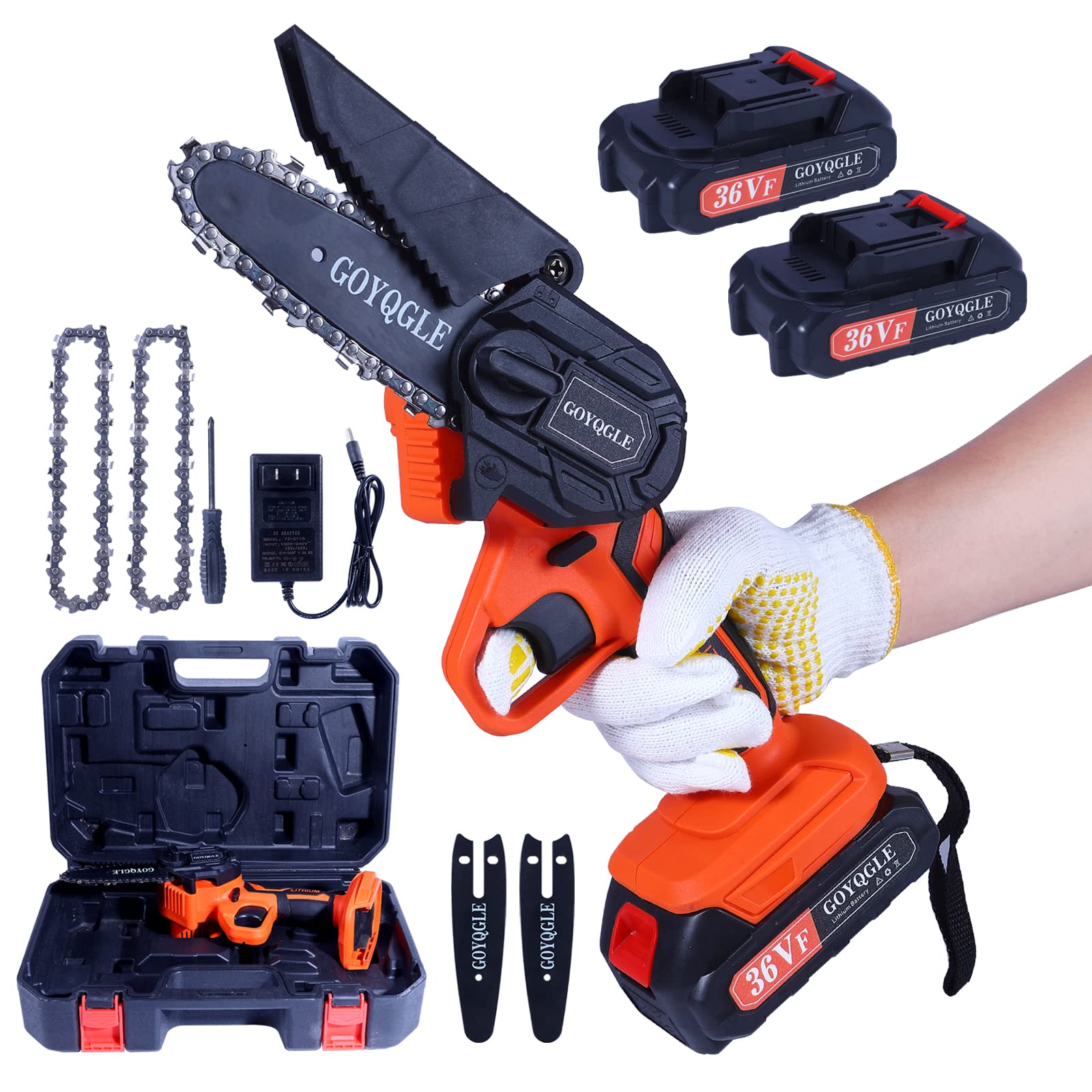 Buy Mini Chainsaw Cordless, Battery Powered Chainsaw 4 Inch 36V 2.0Ah
