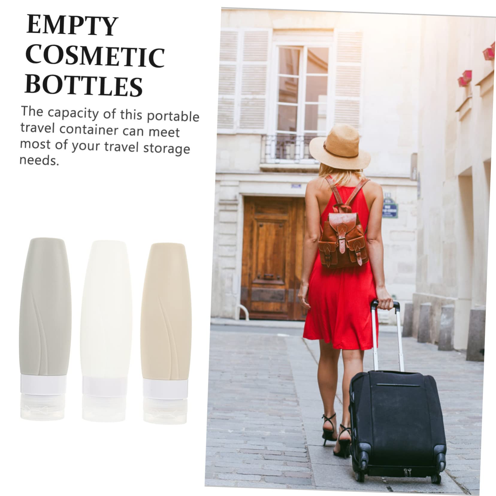 FOMIYES 9 Pz Bottiglia Di Lozione in Silicone Ricaricabile Vuoto Piccola Bottiglia Da Viaggio Sacchetti Di Plastica Per Il Trucco Flacone Cosmetico Viaggiare Gel Di Silice Conservazione