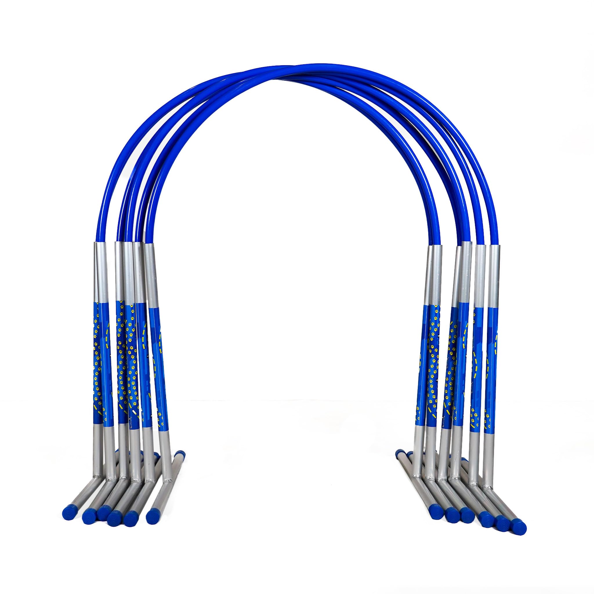 Callieway Hoopers Agility Hoops Lot de 6 cerceaux en aluminium Bleu (sans barre centrale)