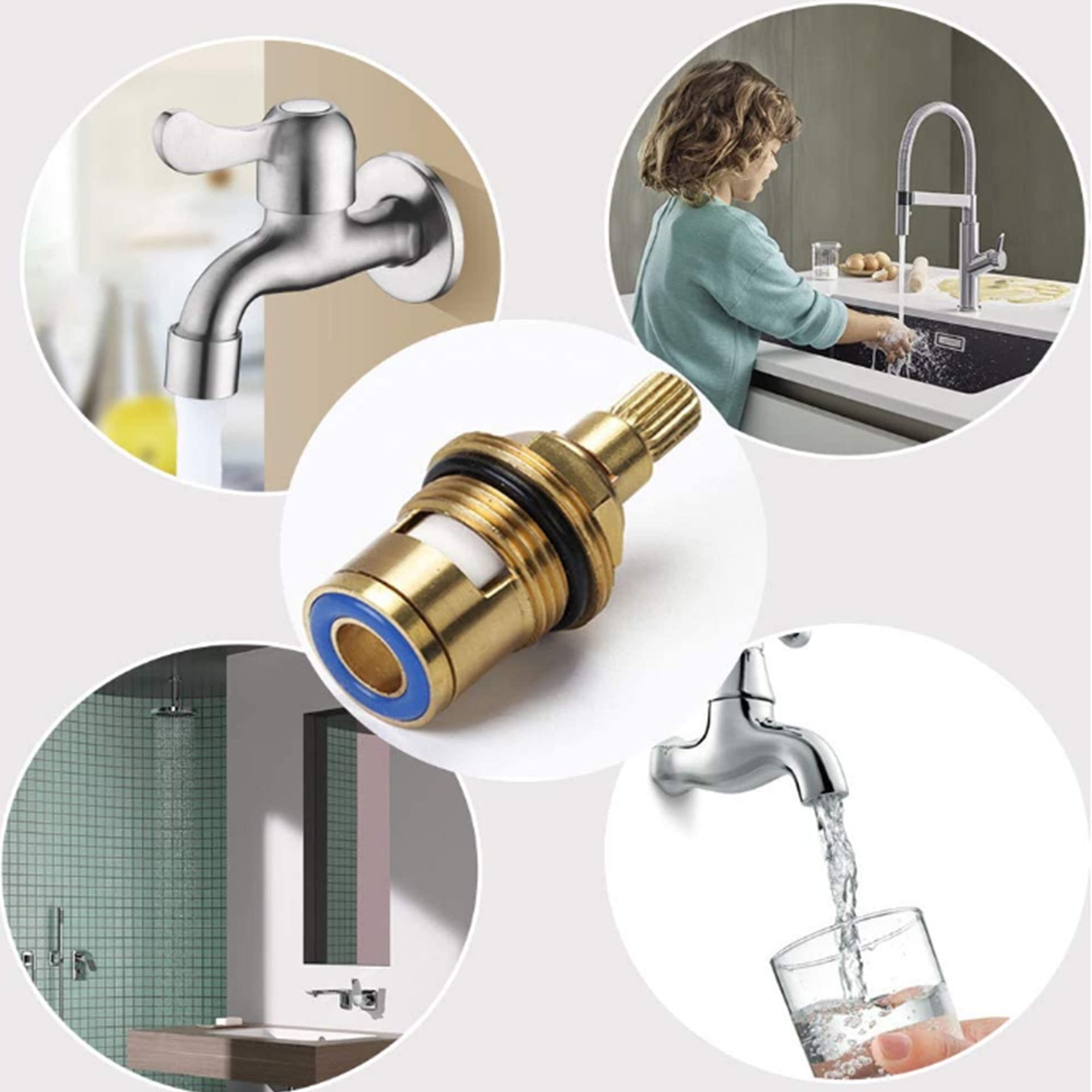 CIENCIA Valvola 3 Vie Ottone Per Rubinetto | Deviatore M22 A M24 Con Adattatore - Foto 10