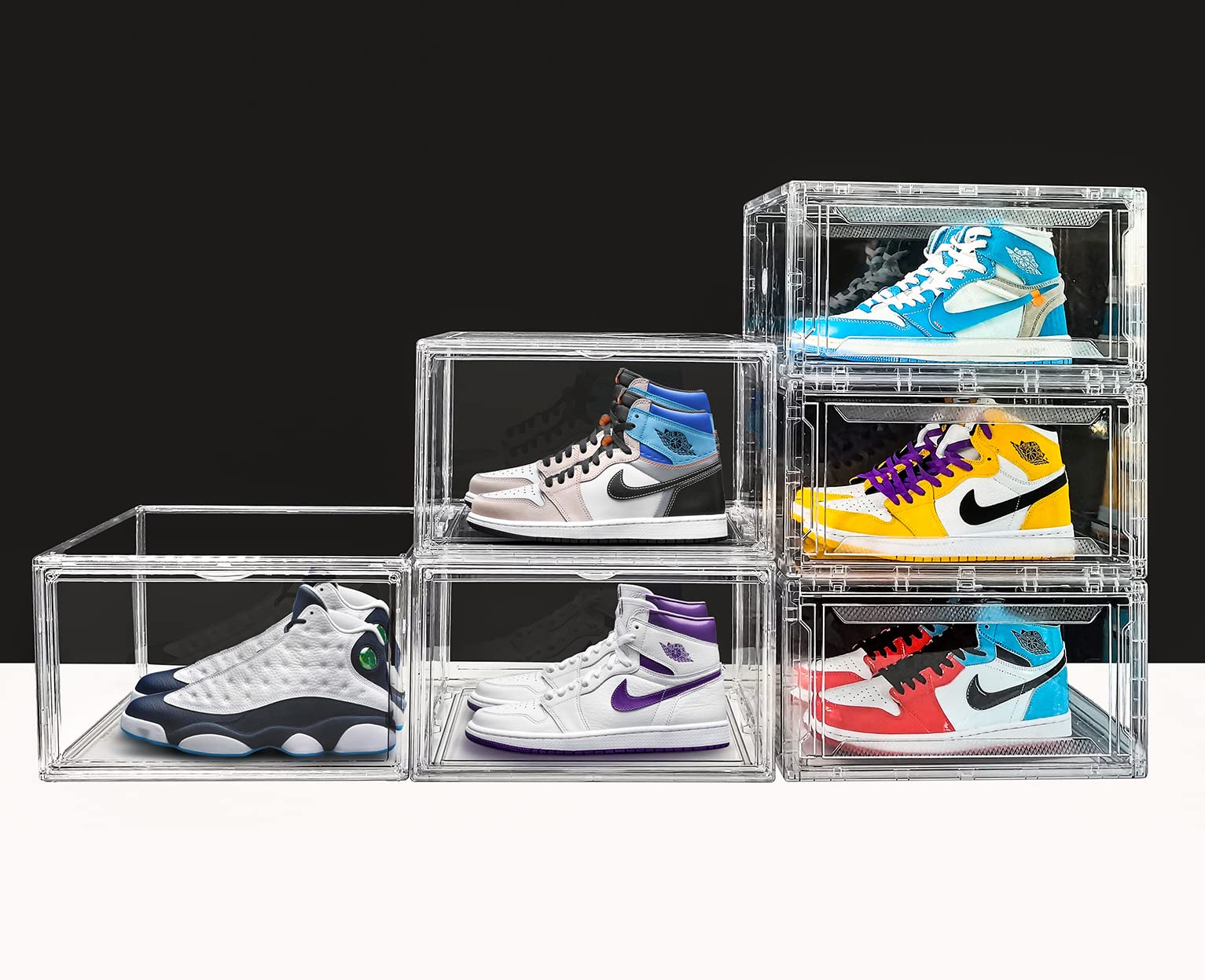 Buy Shoe Boxes Clear Plastic Stackable 3 Pack Shoe Storage for