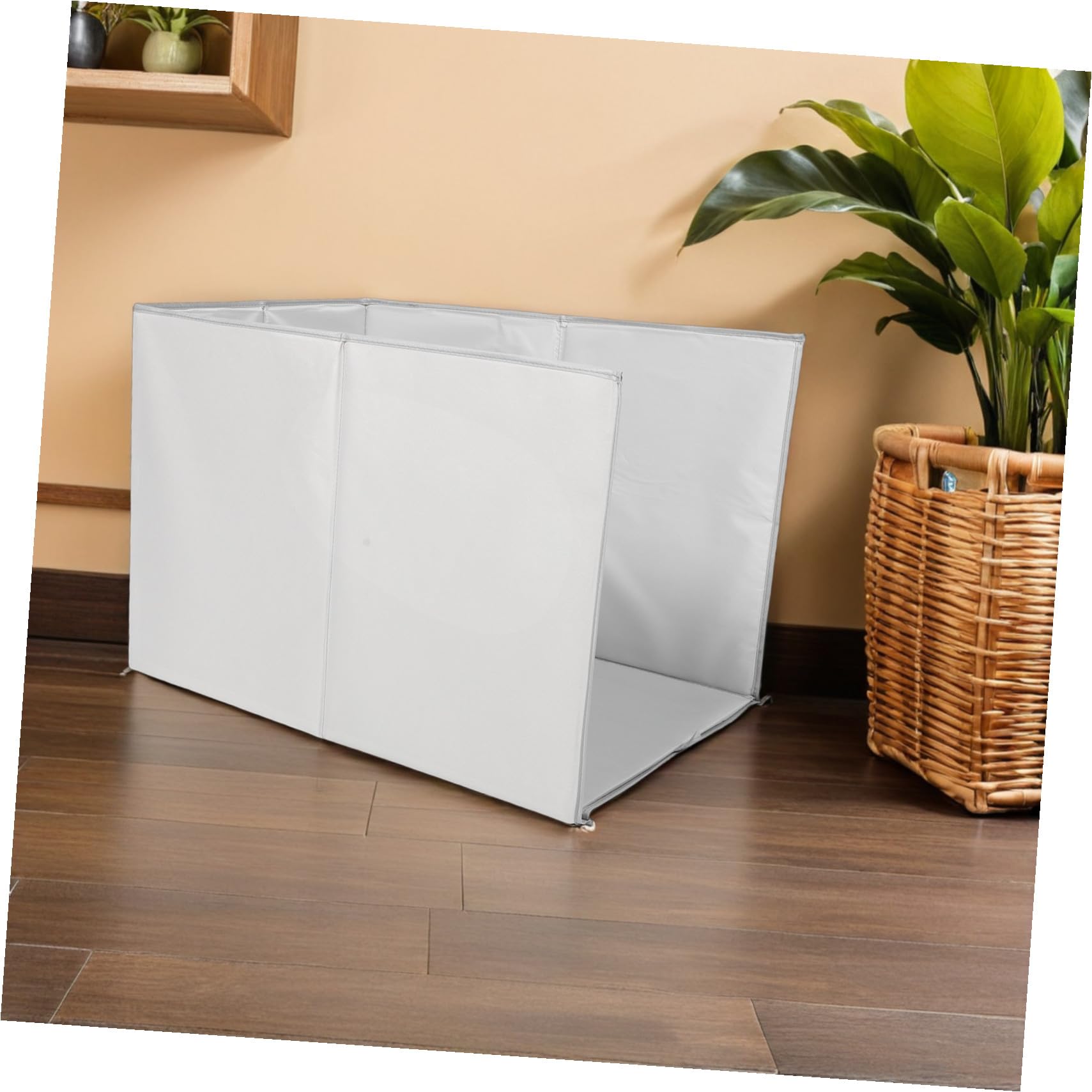 CLISPEED Urinschutz für Katzentoilette 62x43cm Faltbare Kunststoff Abdeckung mit Erhöhtem Trennblech Dreiseitig für Innenbereich und Katzenstreu Schutz