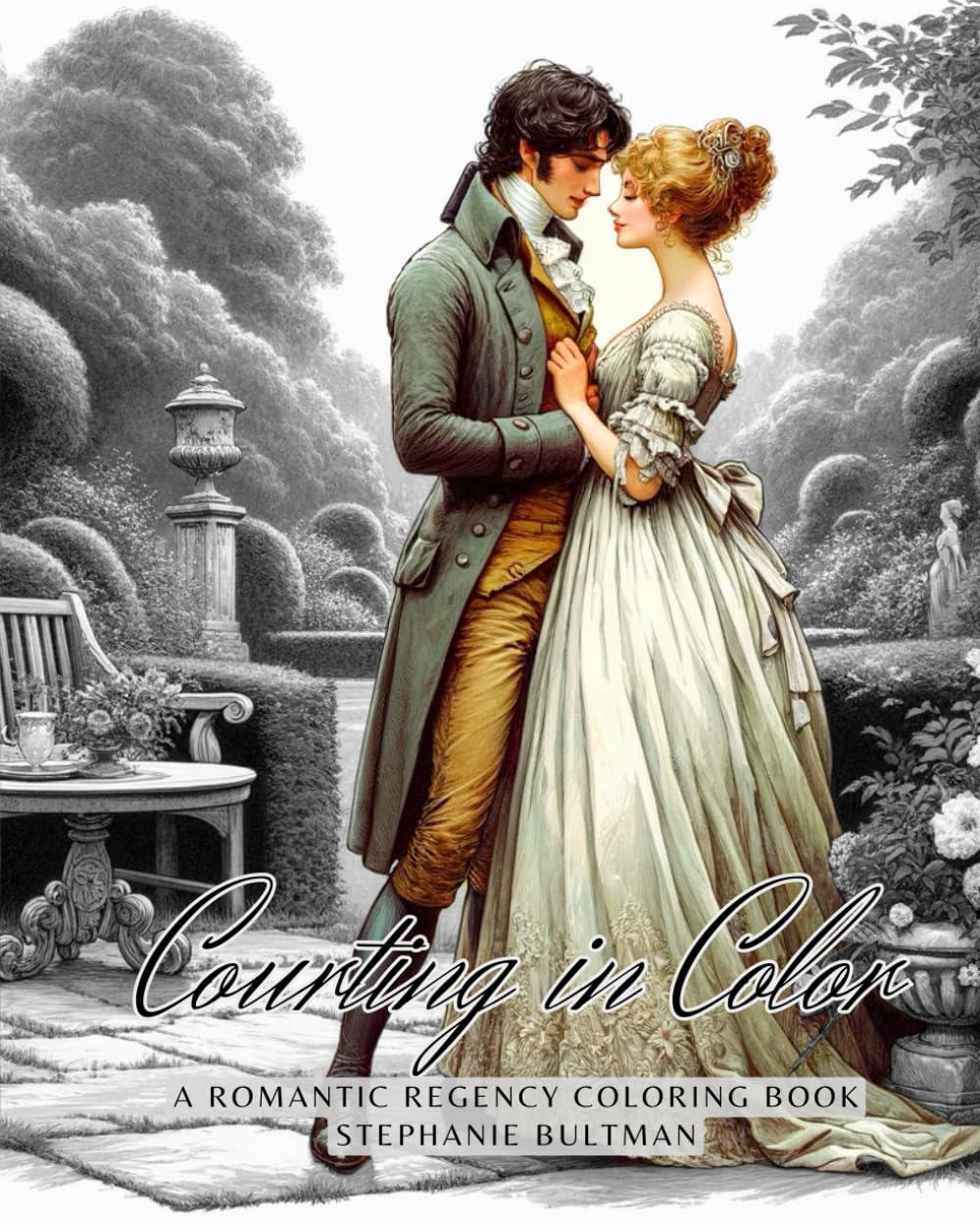 Courting in Color: A Romantic Regency Coloring Book: Adult Coloring Book with Regency Romance Scenes, Historical Intrigue, and Relaxing Artistic Designs for Stress Relief and Mindful Creativity