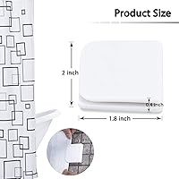 Vista 2 de Beda Home - Clips para cortina de ducha, 4 piezas de protección contra salpicaduras de ducha, clips autoadhesivos a prueba de viento, evita