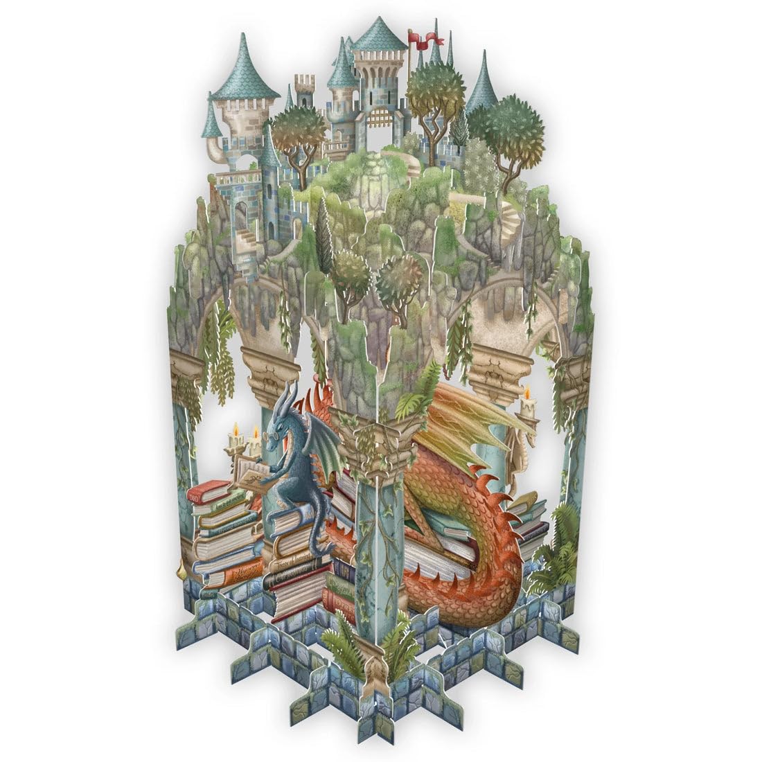 PAPER D'ART - BOOK HOARDER - 3D POP UP CARD