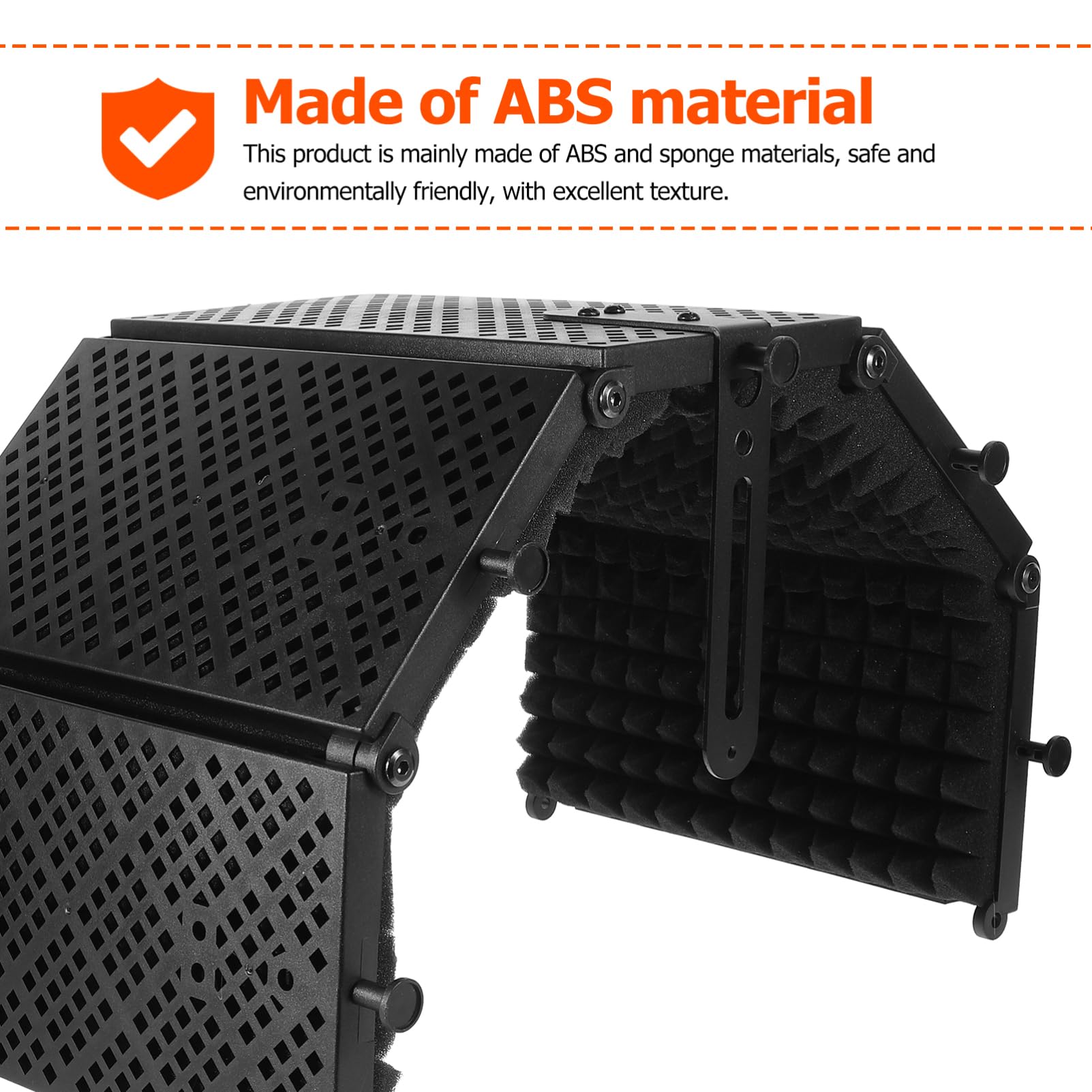 ERINGOGO Escudo De Aislamiento Para Micrófono Con Cinco Paneles Plegables Ajustables Protector De Sonido Absorbente Para Grabación Profesional Transmisión y Estudios Sobremesa