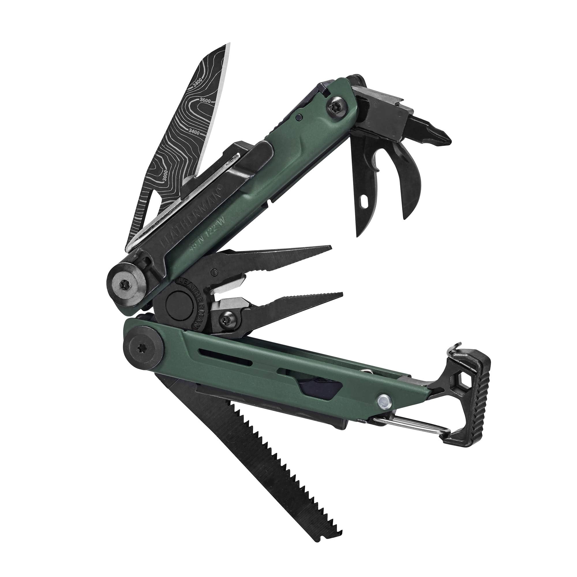 Leatherman Signal Outil Multifonction - 19 Outils pour le Camping et la Survie - Vert