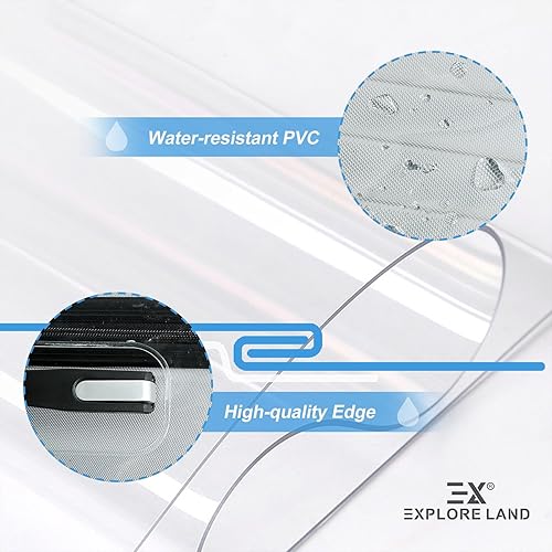 Miniatura 5 de Explore Land - Funda protectora Air Approve para equipaje de 18 a 32 pulgadas, PVC transparente, XL