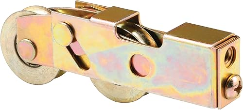 Prime-Line D 1858 - Conjunto de rodillos en tándem para puerta corrediza con rodamiento de bolas de acero de 1-14 pulgadas, zinc amarillo