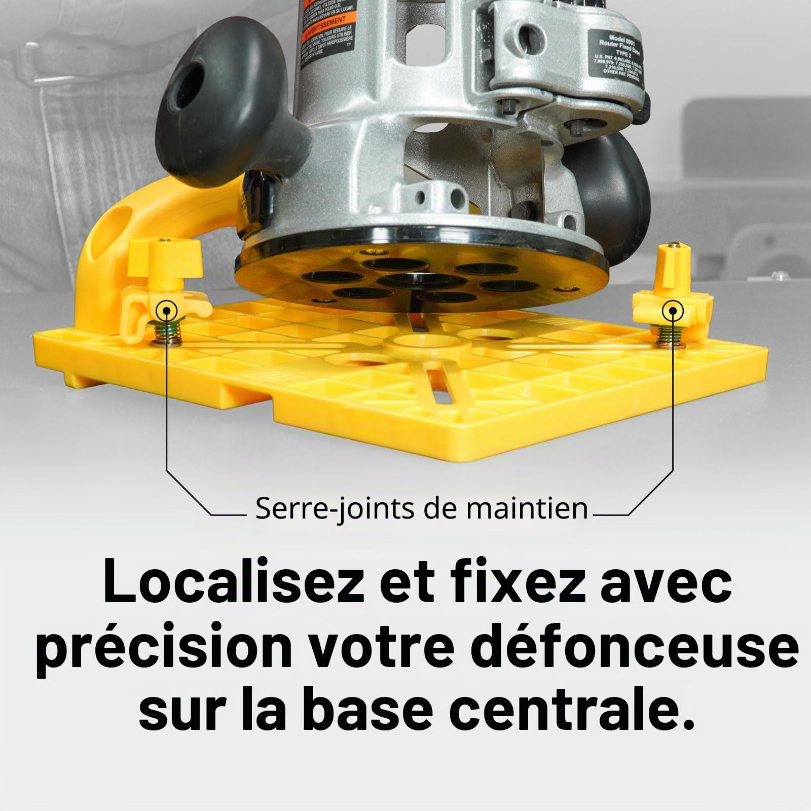 MICROJIG MatchFit MFRG-400-025 Guide de routage de grille – Outil de précision pour rails de serrage à queue d'aronde, installation facile, design auto-indexé, compatible avec les défonceuses | Kit