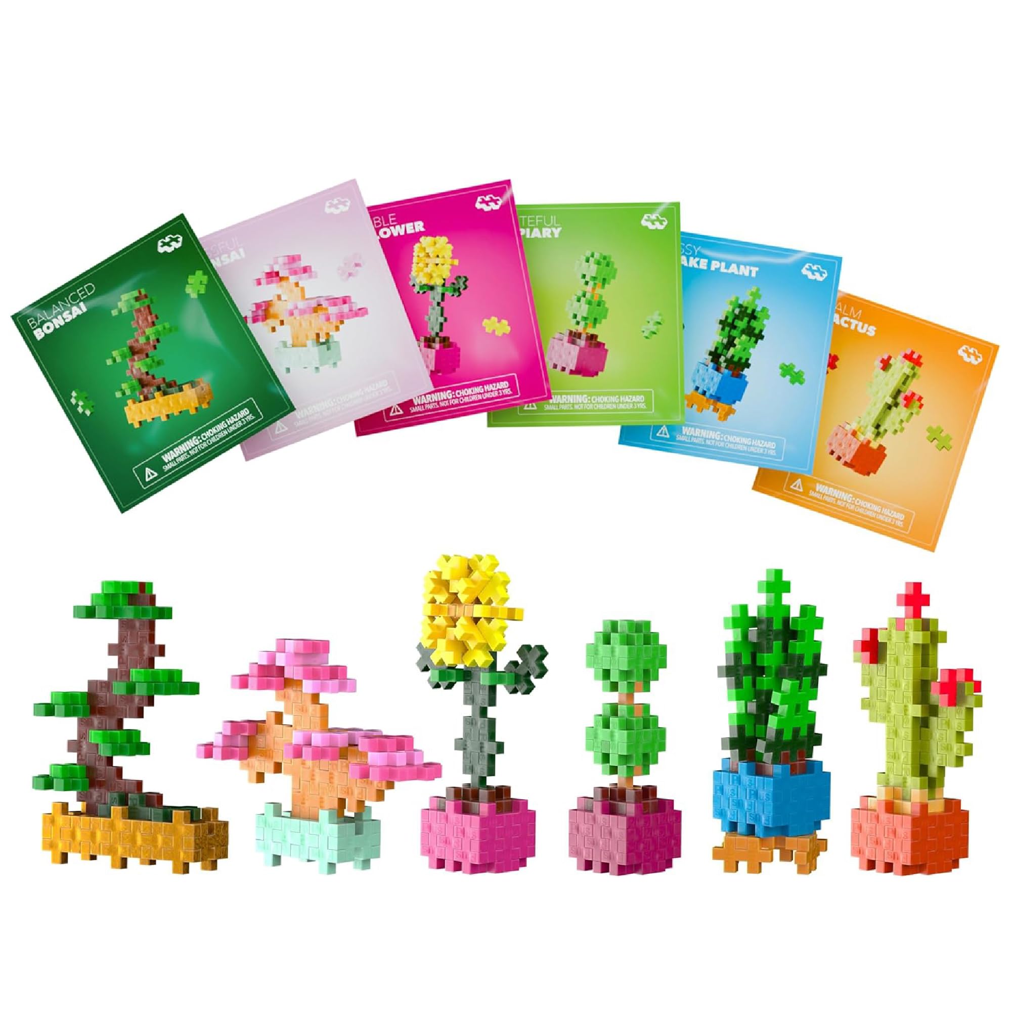 Amazon.com: PLUS PLUS Playful Plant Packets, 3D Puzzle Building