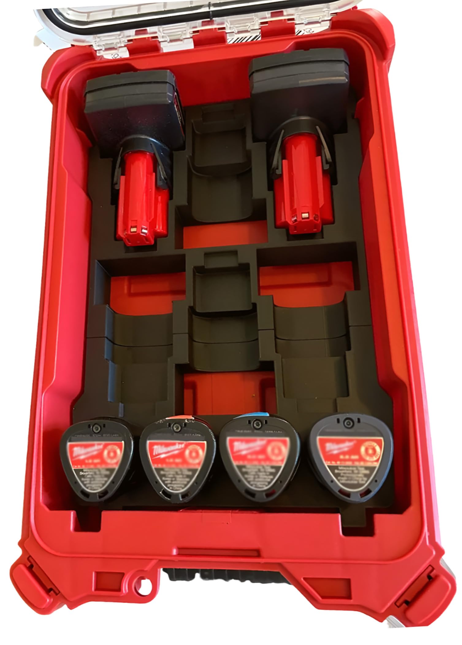 Packout Compact Insert For Milwaukee M12 Batteries CP & XC Compact Organizer Tool Accessory