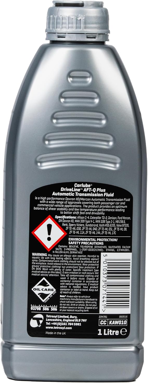 Carlube KAW010 Driveline ATF-Q Plus Automatic Transmission Fluid 1L