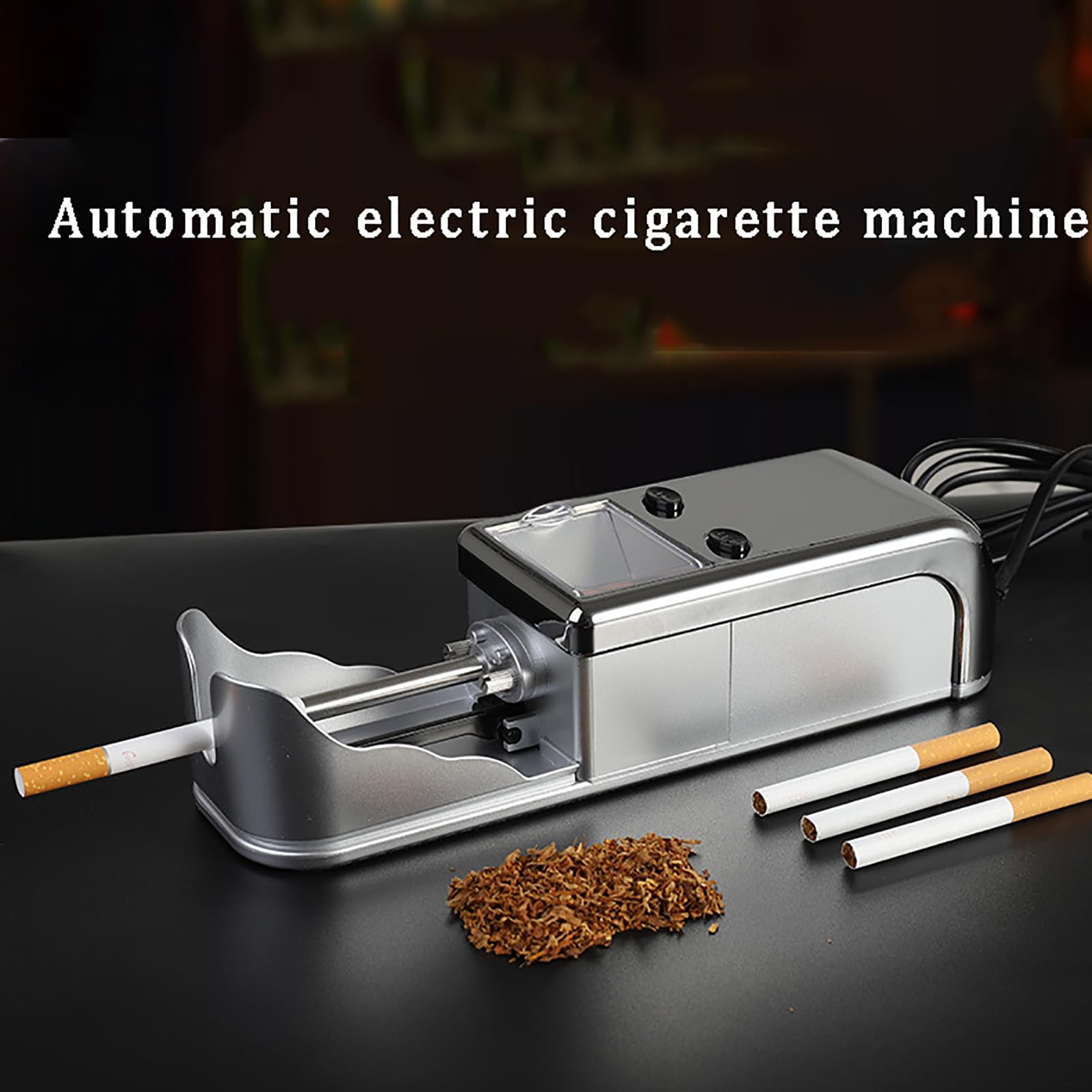 Rullo Per Tabacco Automatico, Arrotolatore Di Sigarette Elettrico Con Smerigliatrice Per Tabacco, Densità Del Tabacco Regolabile Su 5 Livelli, Compatibile Con Tubo Da 6,5 ​​mm/8 Mm, Per Padre