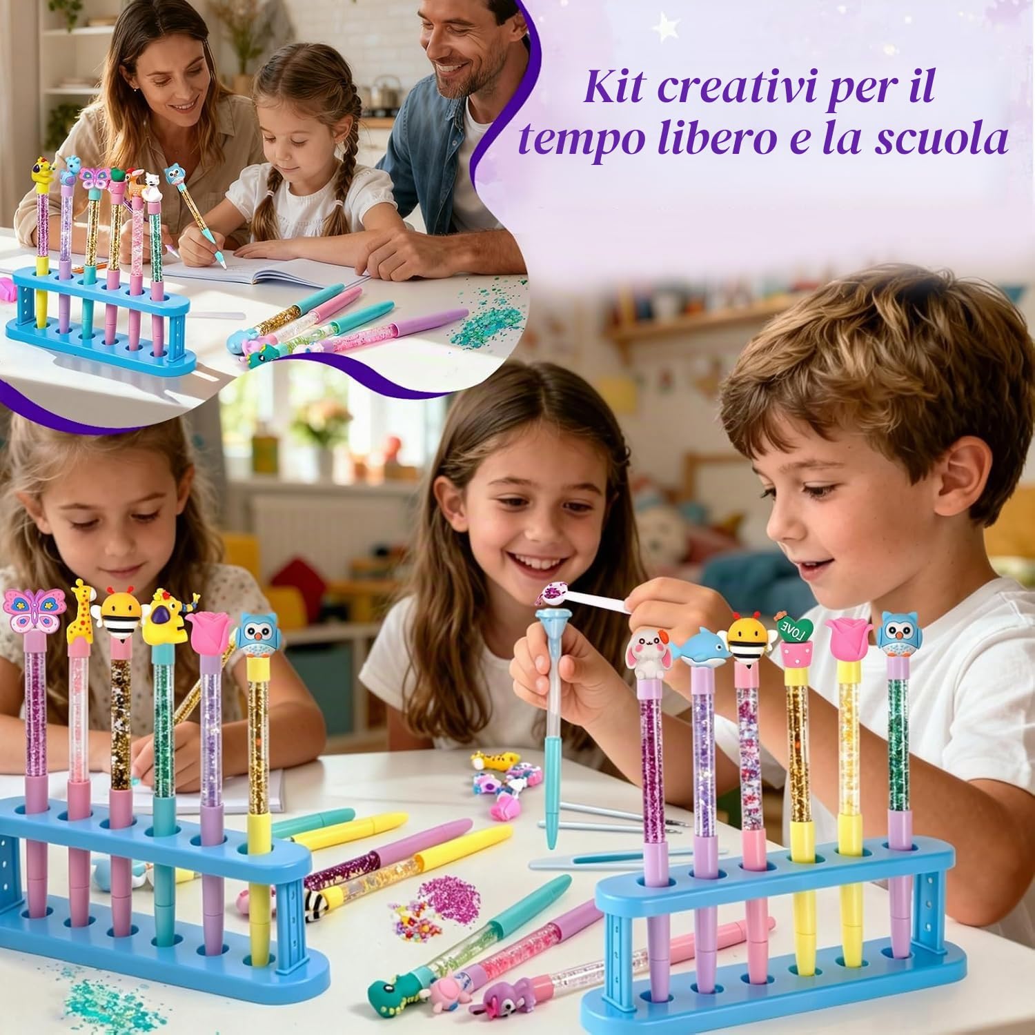 Gudotra Laboratorio delle Penne Personalizzate con 93 Accessori Kit Creativo Penne Fai Da Te Rregalo Giochi Bambina 6 7 8 9 10 Anni