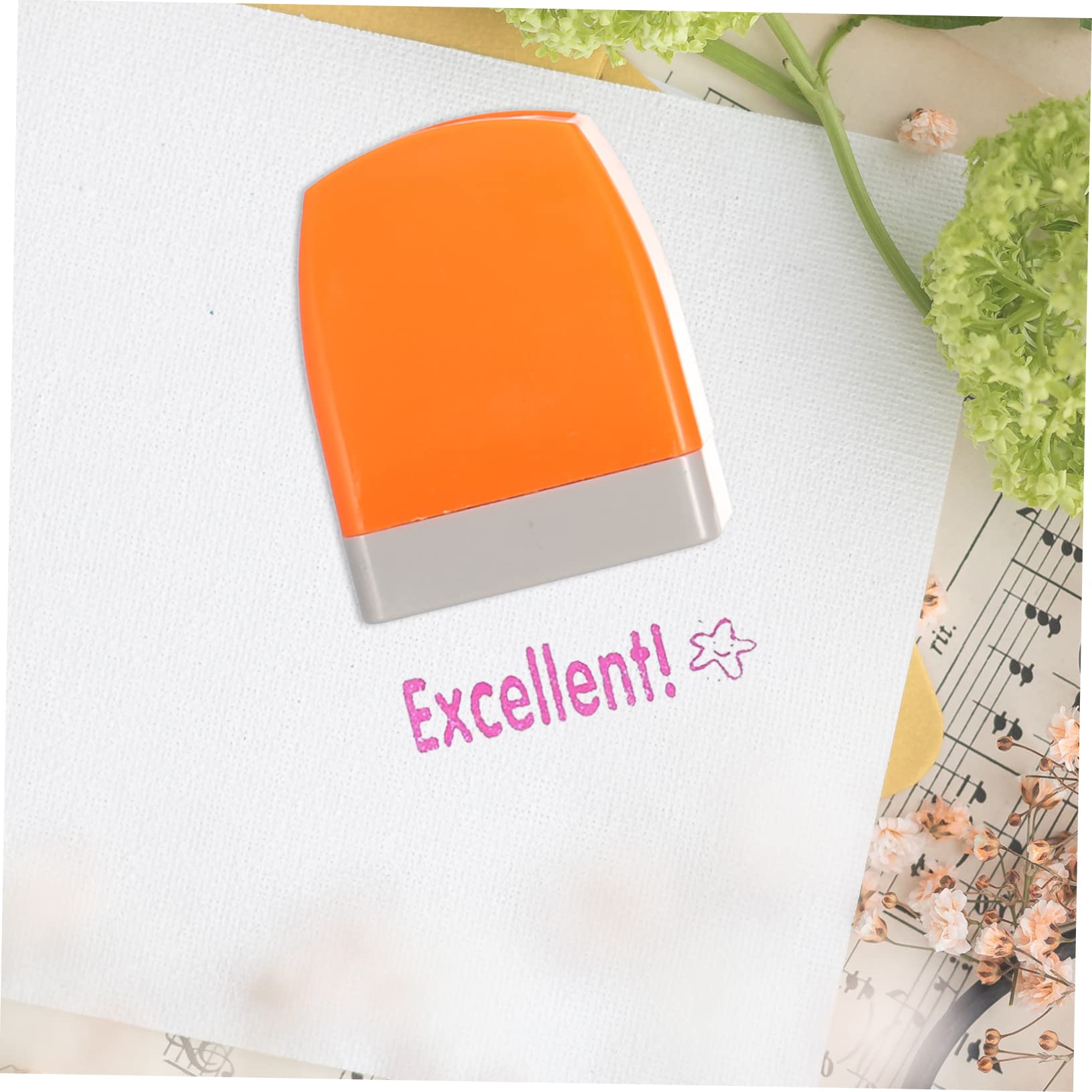 Artibetter Set 8 Pezzi Festa Scuola Decor Timbri Portatili per Insegnanti in Abs per Valutazione Compiti e Motivazione Ragazzo Ragazza